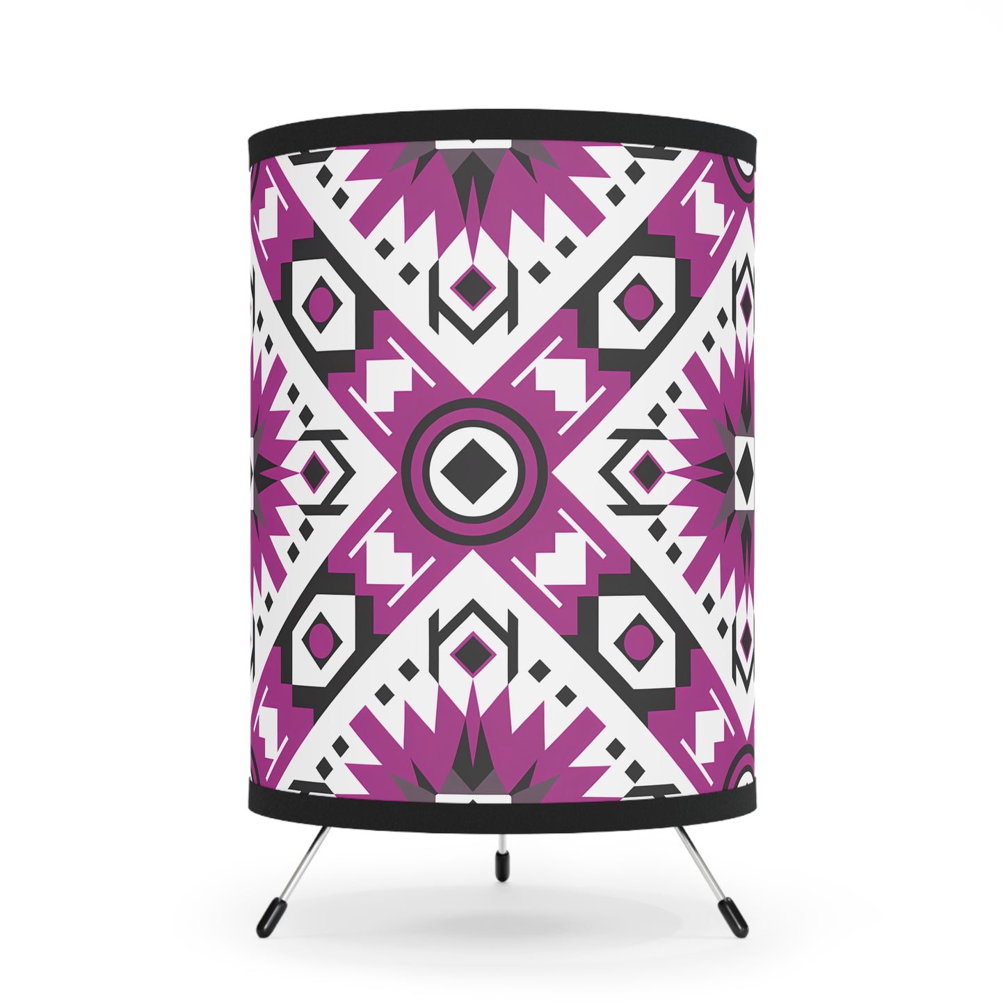 Bohemian Tripod Lamp - High-Res printed shade, Unique Home Decor, Stylish Lighting, Perfect for Living Room, Bedroom or Office, Gift Idea - LOLA VEGAS ART