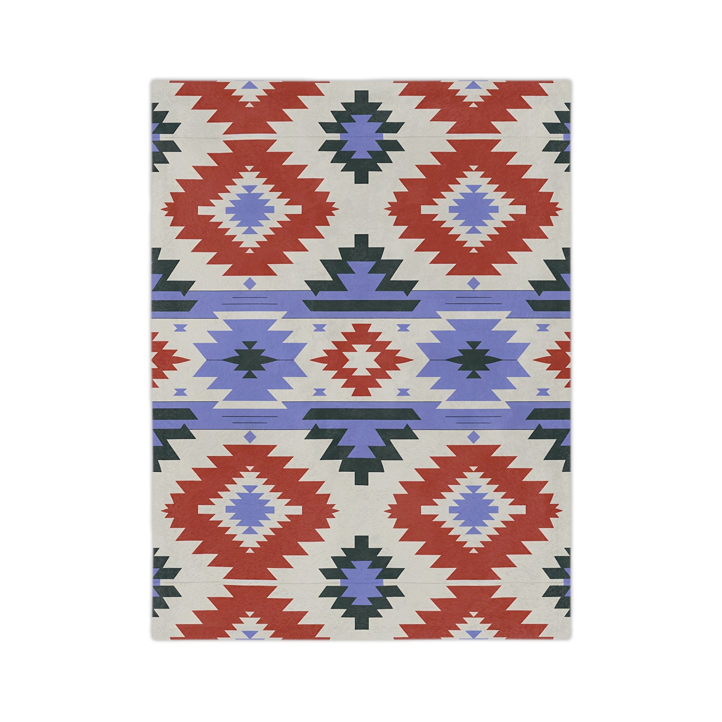Cozy Southwestern Velveteen Microfiber Blanket, Soft Throw for Home Decor, Gift for Winter, Camping, and Outdoor Leisure, Southwest Pattern - LOLA VEGAS ART