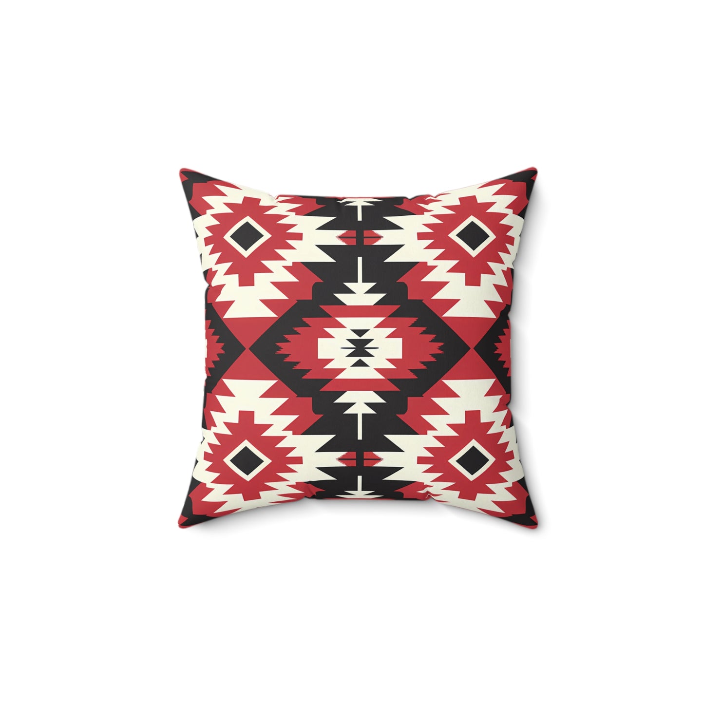 Tribal Pattern Square Pillow, Boho Decor, Rustic Home Accent, Gift for Her, Living Room Cushion, Aztec Design Throw Pillow - LOLA VEGAS ART