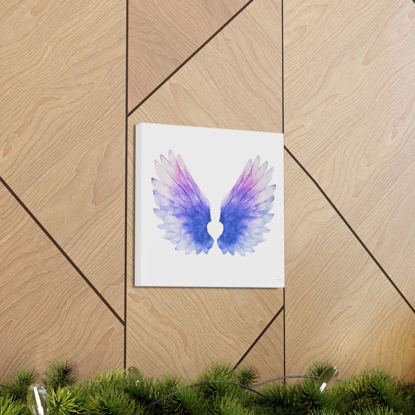 purple angels wings wall art canvas, wall art decor, wall art prints, angel wings art, wings, wall art purple, wall art spiritual