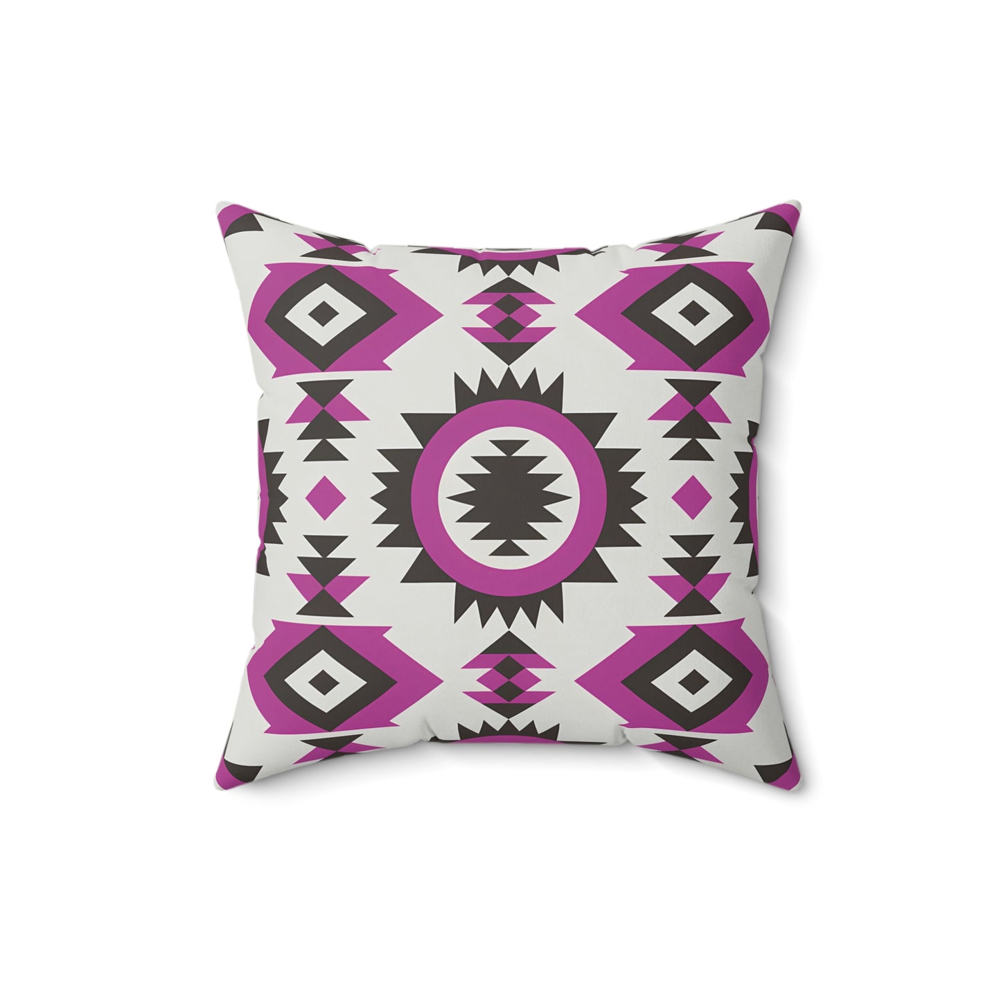 Bohemian Throw Pillow with Geometric Design, Decorative Cushion for Home Decor, Tribal Accent Pillow, Gift for Housewarming, Living Room - LOLA VEGAS ART