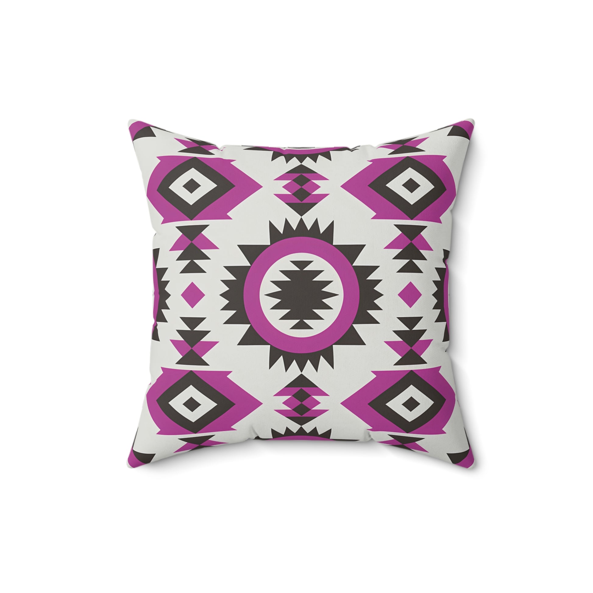 Bohemian Throw Pillow with Geometric Design, Decorative Cushion for Home Decor, Tribal Accent Pillow, Gift for Housewarming, Living Room - LOLA VEGAS ART
