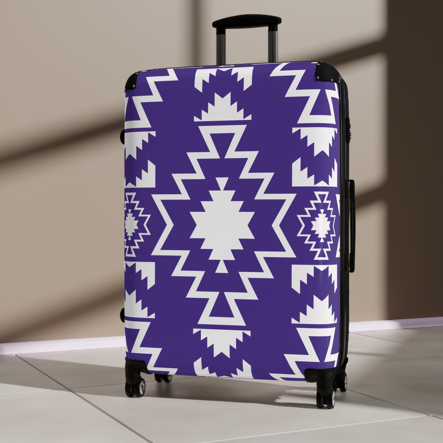 Purple Southwestern Travel Suitcase, Stylish Luggage for Adventurers, Unique Travel Accessory, Perfect Gift for Travelers, Vacation Suitcase
