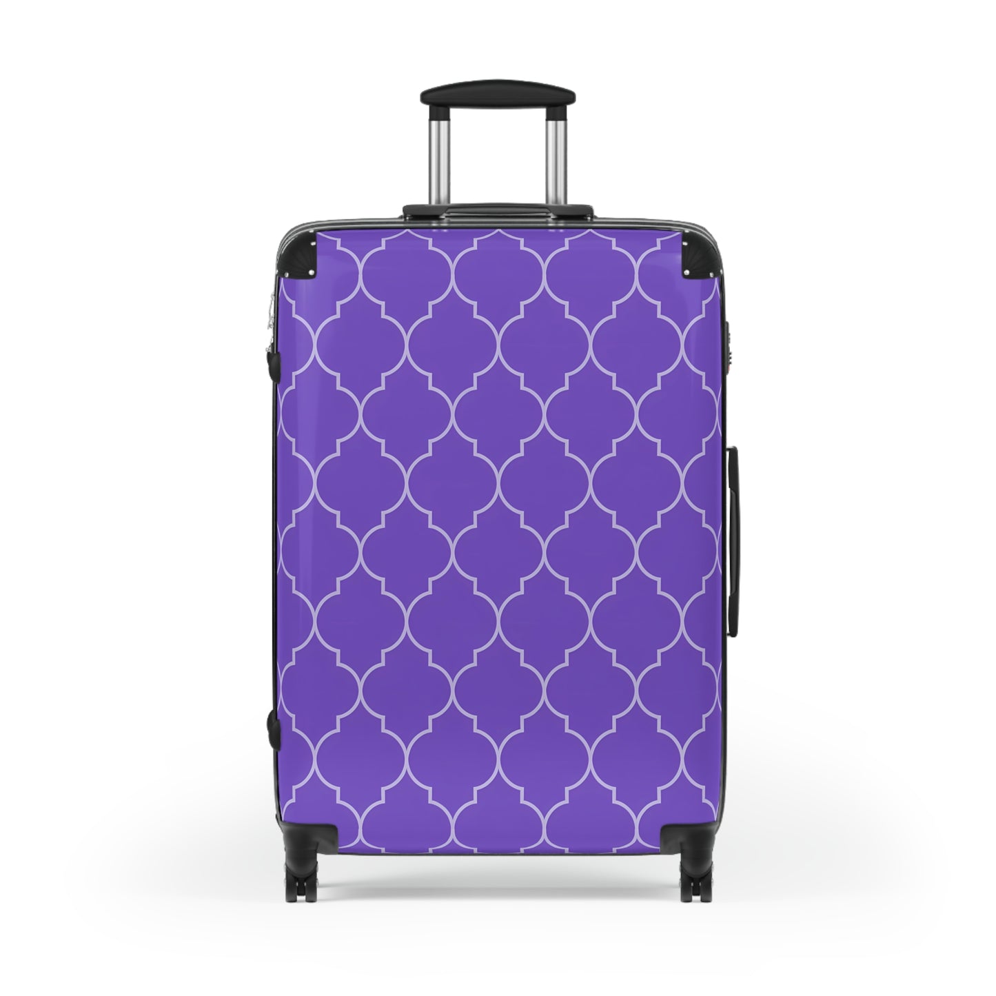 Elegant Purple Patterned Suitcase - Stylish Travel Luggage, Weekend Getaway, Travel Accessories, Vacation Essentials, Gift for Travelers - LOLA VEGAS ART