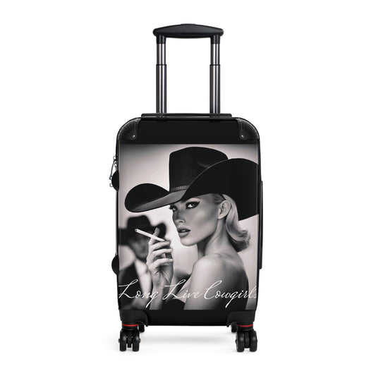 Suitcase, Cowgirl Travel Bag, Fashionista Luggage, Long Live Cowgirls Suitcase, Glam Girl Travel Accessories, Fashionable Suitcase - LOLA VEGAS ART