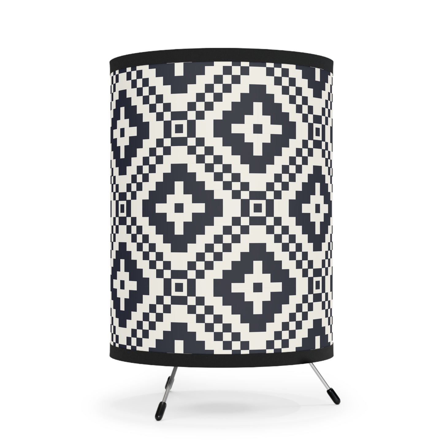 Modern Geometric Tripod Lamp for Home Decor, Stylish Lighting, Boho Aesthetic, Gift for Housewarming, Bedroom, Living Room - LOLA VEGAS ART