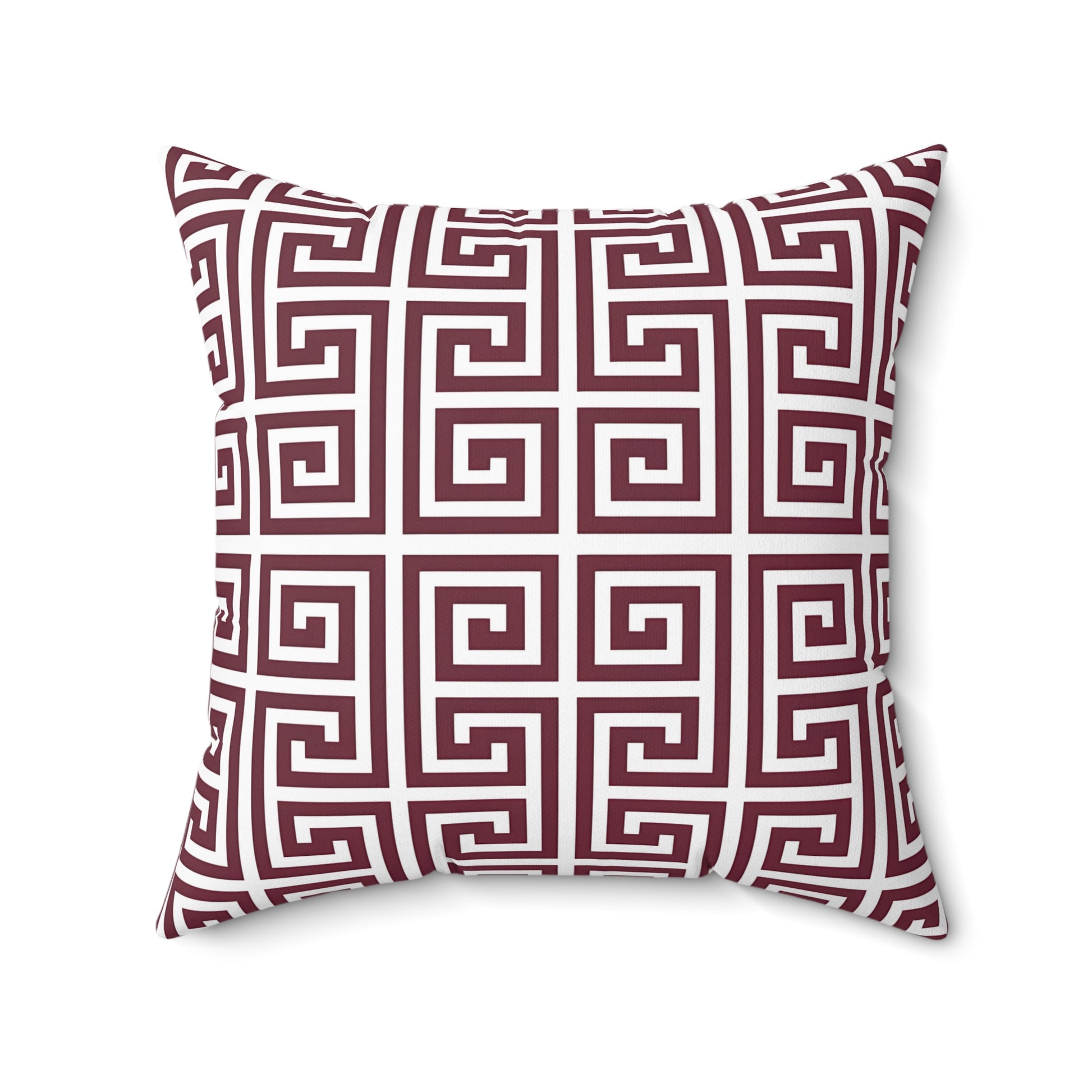 Burgundy Stylish Geometric Throw Pillow for Cozy Living Spaces, Home Decor, Couch Cushion, Modern Accent Pillow, Gift Idea - LOLA VEGAS ART