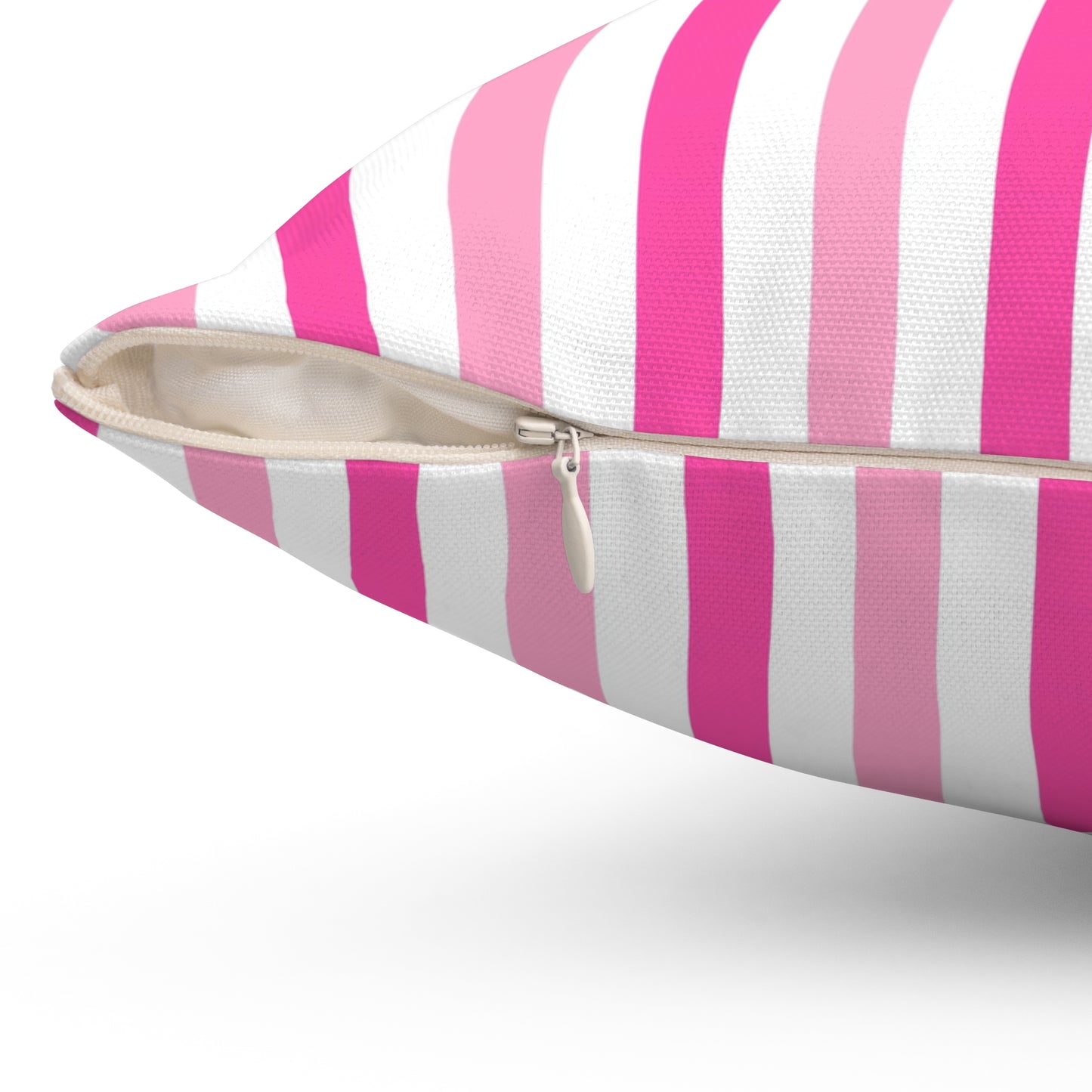 Pink Stripe Decorative Pillow, Living Room Cushion, Throw Pillow, Home Decor, Gift for Her, Birthday Present, Feminine Throw Pillow - LOLA VEGAS ART