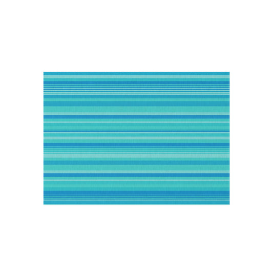 Blue Striped Beach Stripe Outdoor Rug | Patio Mat