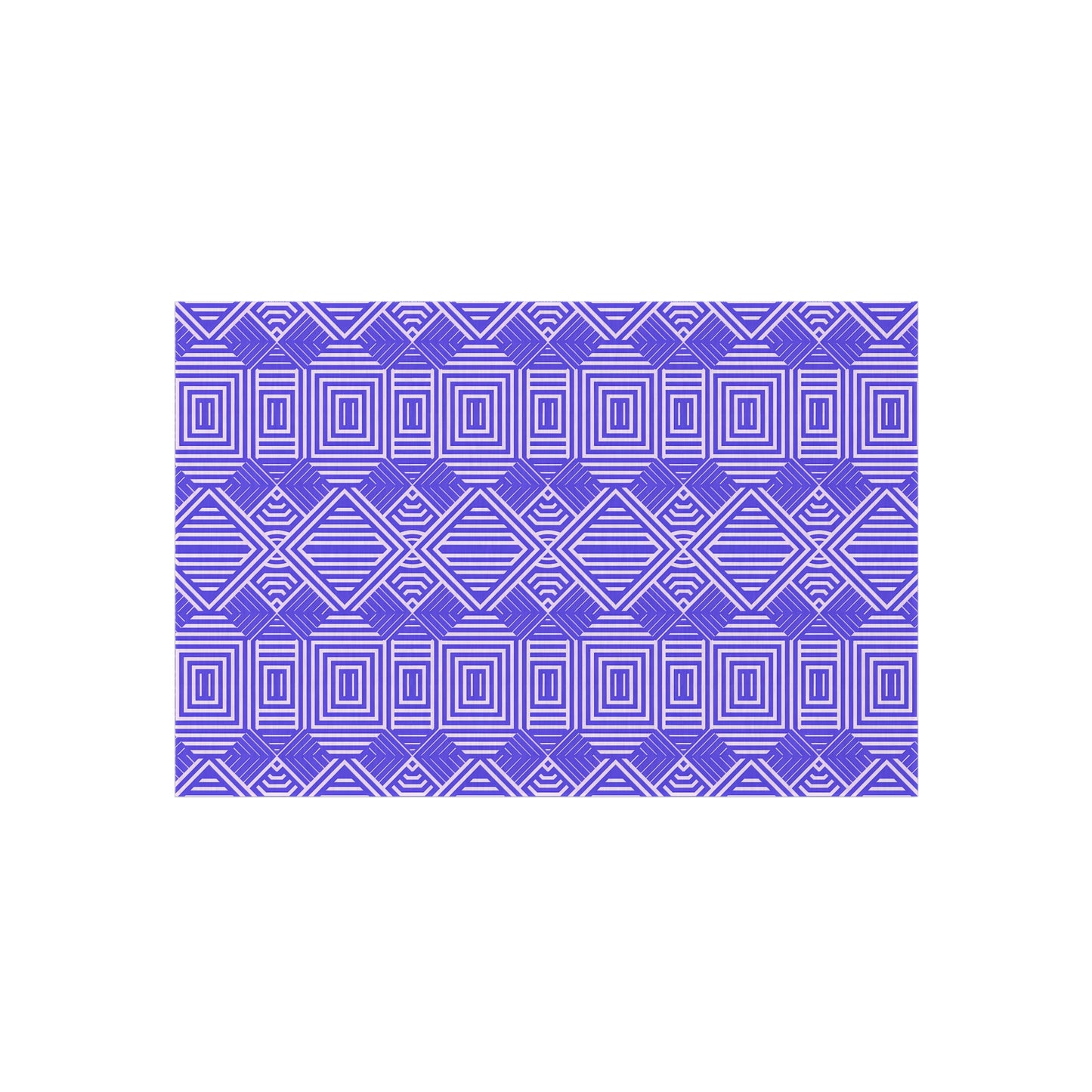 Purple and White Stylish Outdoor/Indoor Rug for Patio Decor, Boho Chic Deck Mat, Versatile Area Rug, Summer Gatherings, Garden Party Decor - LOLA VEGAS ART