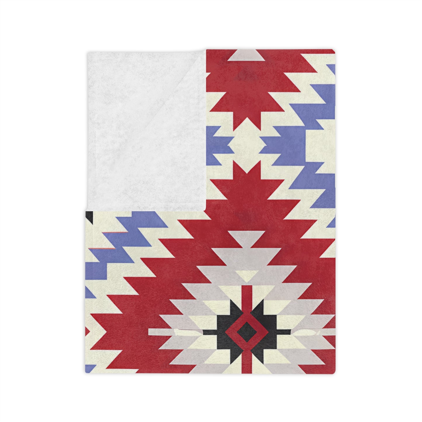 Cozy Velveteen Microfiber Blanket - Warm Southwest Pattern, Perfect for Home Decor, Gift for Holidays, Picnic, Living Room - LOLA VEGAS ART