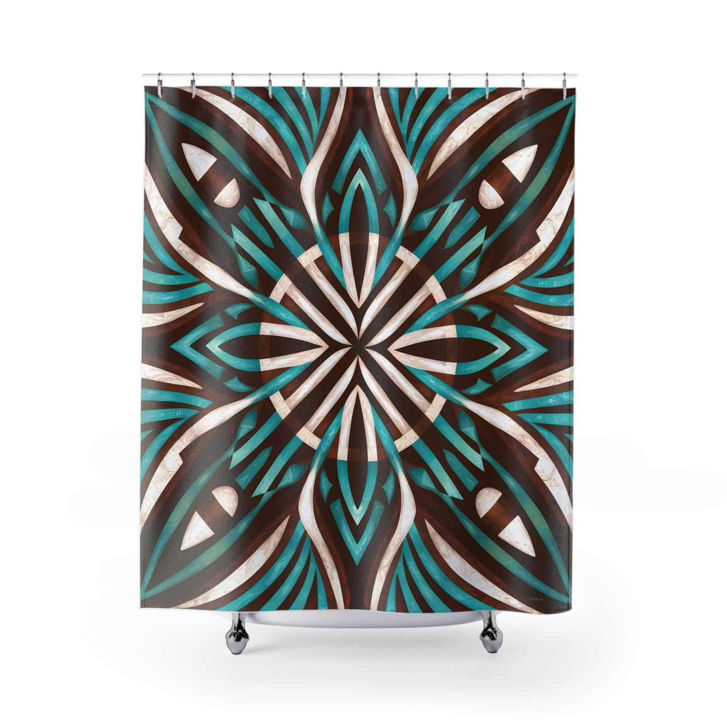 Boho Southwest Shower Curtain Eclectic Home Bathroom Accessory and Decor - LOLA VEGAS ART