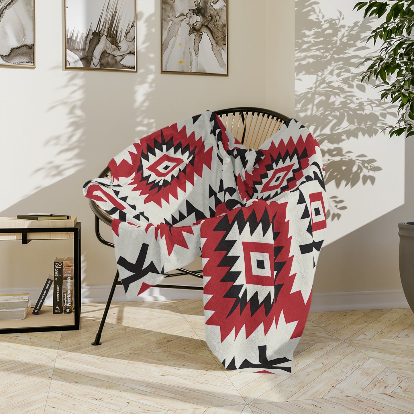 Cozy Native American Pattern Blanket, Soft Snuggly Throw for Home Décor, Perfect for Cozy Evenings, Travel Blanket, Gift for Any Occasion - LOLA VEGAS ART