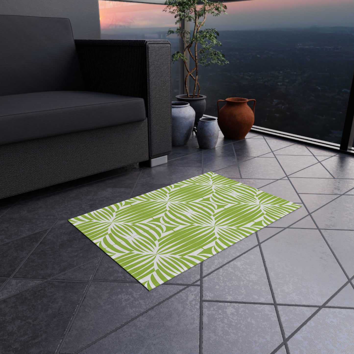 Vibrant Outdoor Rug for Patio, Garden, and Deck Decor | Versatile Mat for Entertaining, Picnics, and Barbecues | Durable and Easy to Clean - LOLA VEGAS ART