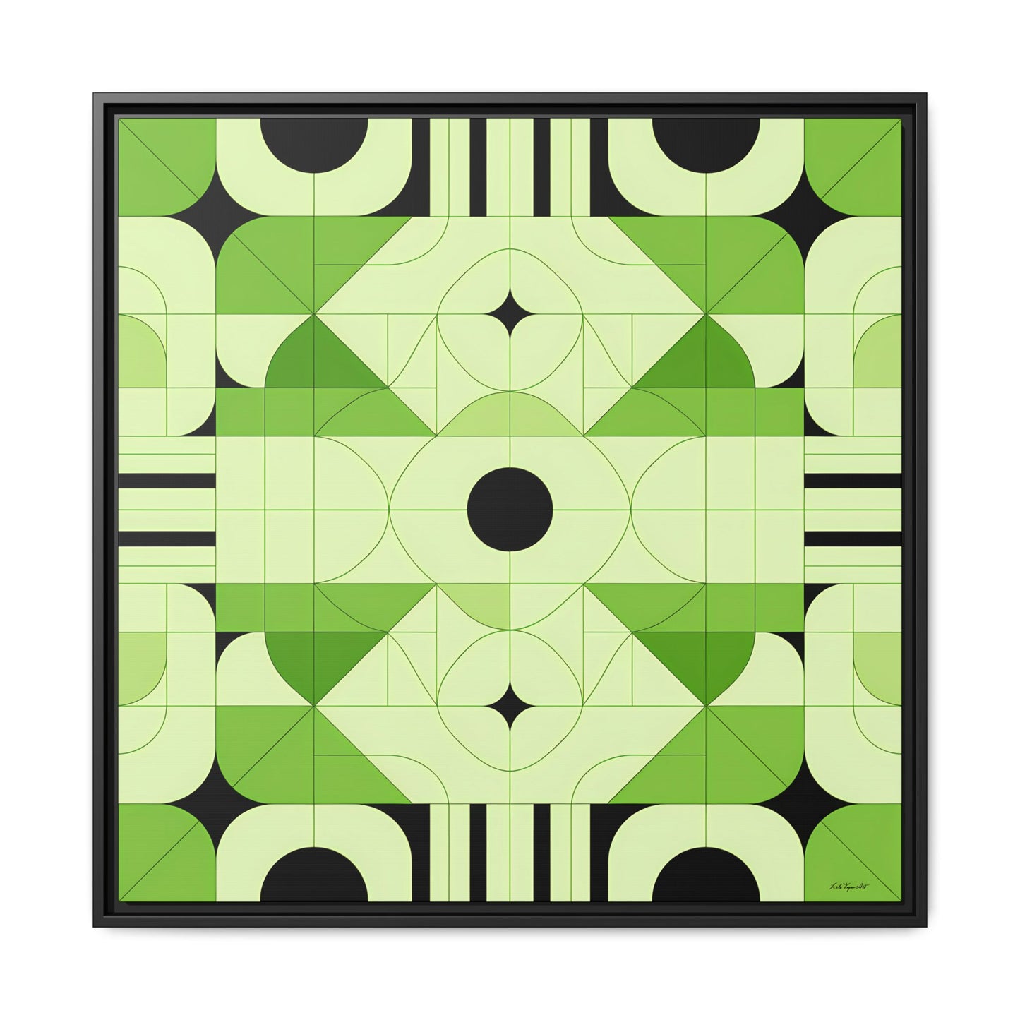 Abstract Green Geometric Art Print, Modern Framed Wall Art, Home Decor, Green Wall Art, Gift for Art Lovers, Minimalist Art - LOLA VEGAS ART