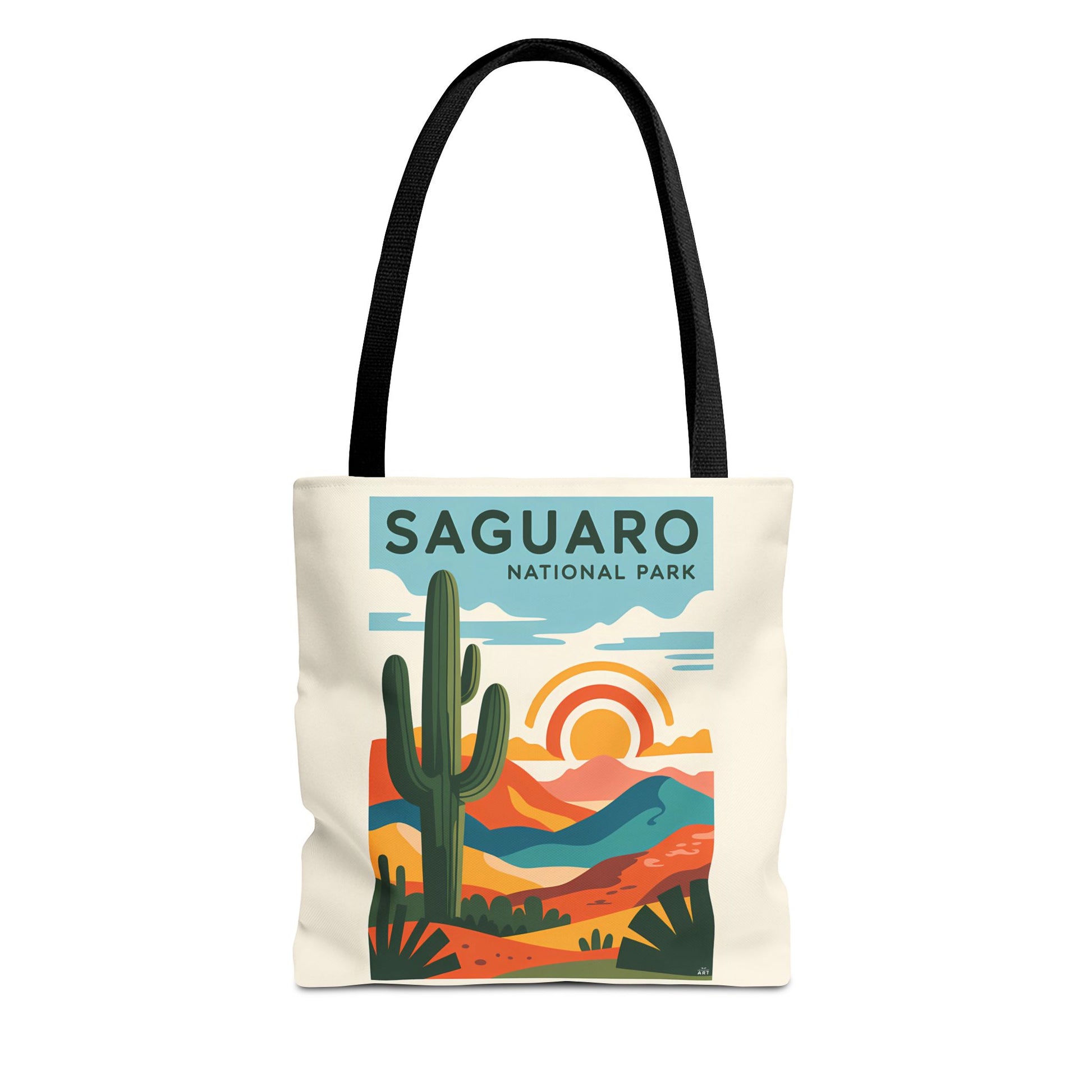 Saguaro National Park Tote Bag, Eco-Friendly Shopping Bag, Cactus Design, Nature Lover Gift, Hiking Bag, Travel Accessory - LOLA VEGAS ART