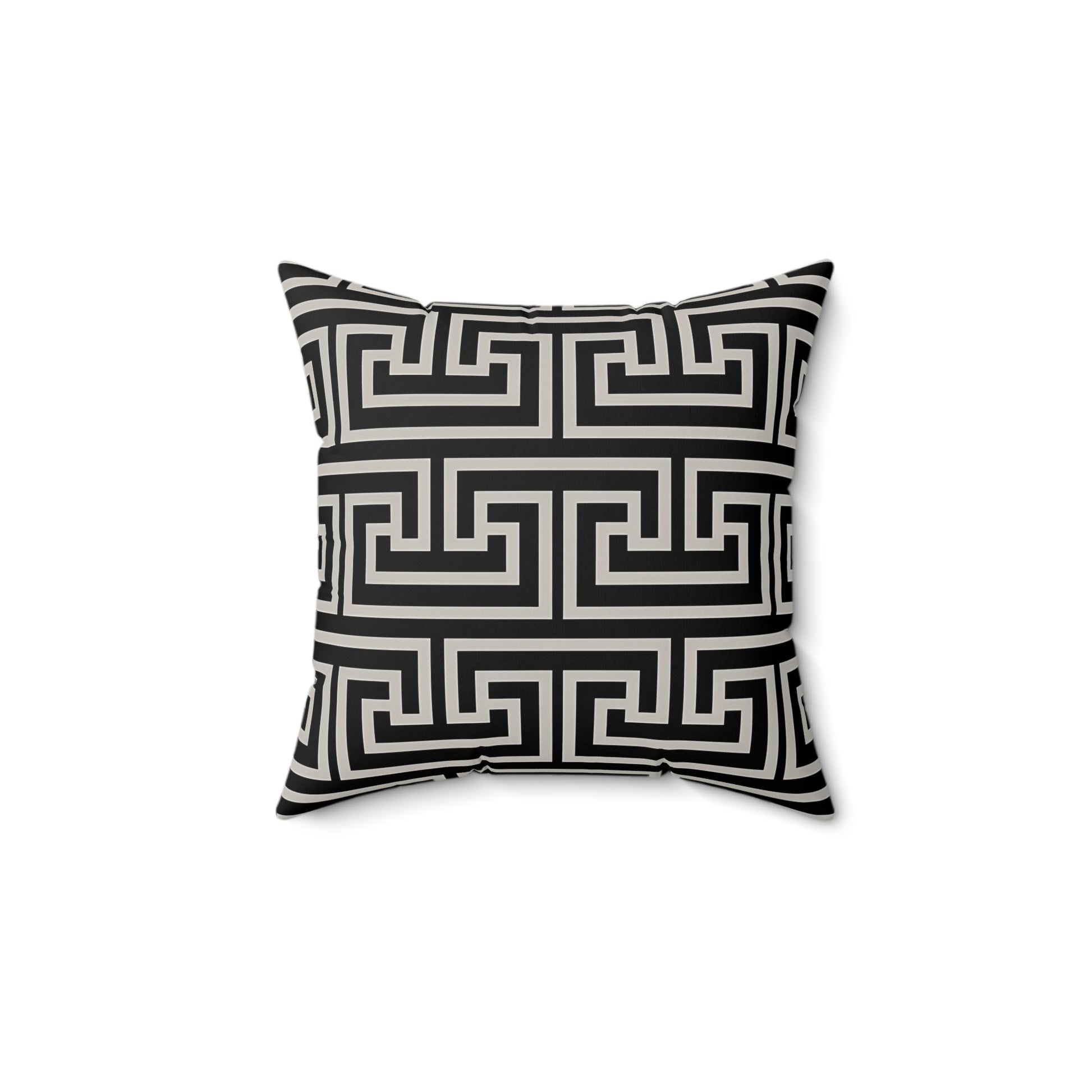 Chic Black Geometric Square Pillow, Modern Home Decor, Accent Cushion, Stylish Throw Pillow, Living Room Decor, Gifts for Him or Her - LOLA VEGAS ART