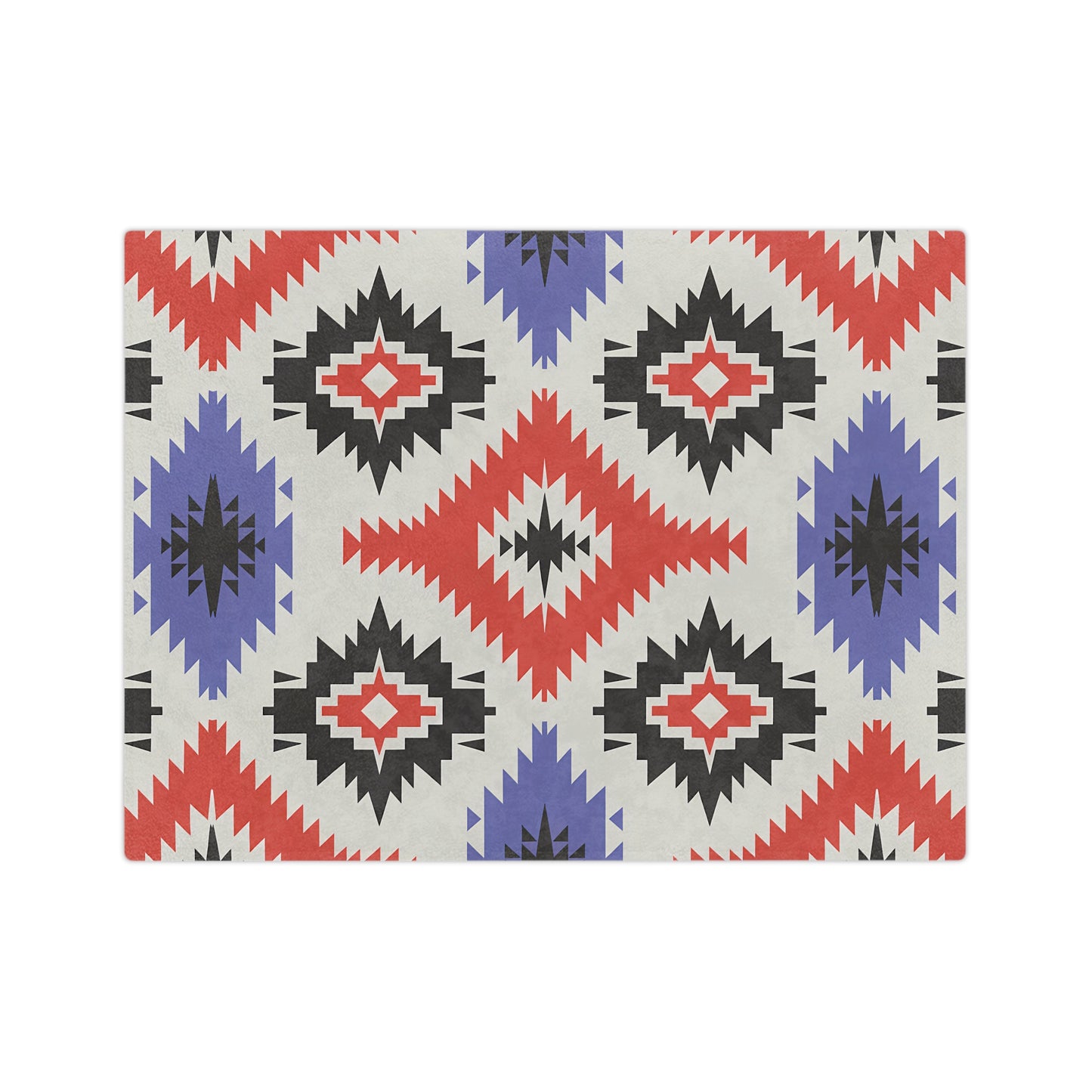 Tribal Pattern Velveteen Microfiber Blanket, Cozy Throw, Home Decor, Gift for Her, Boho Style, Modern Lounge, Southwestern Decor - LOLA VEGAS ART