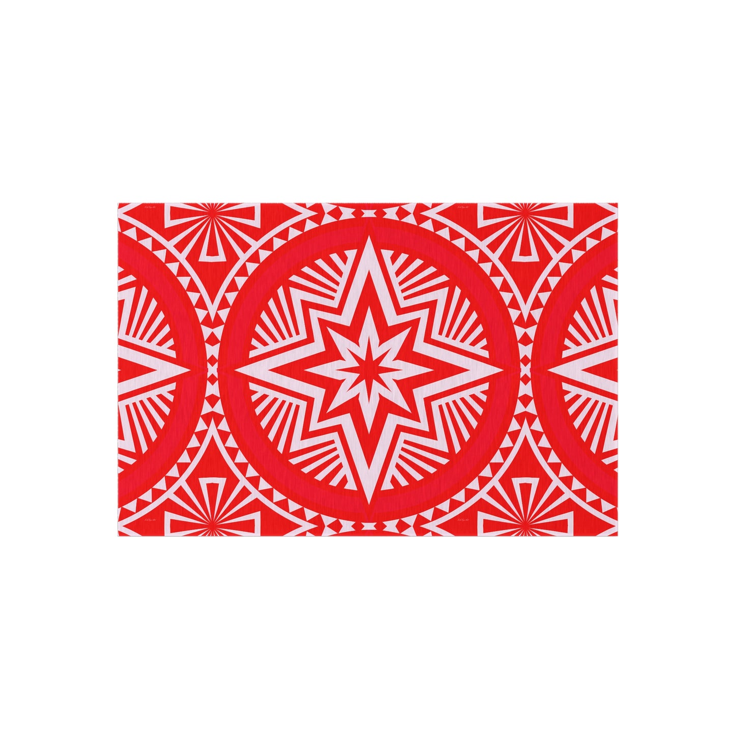 Vibrant Outdoor/Indoor Rug with Star Pattern, Patio Decor, Garden Accent, Boho Outdoor Living, Bright Summer Mat, Stylish Entrance Rug - LOLA VEGAS ART