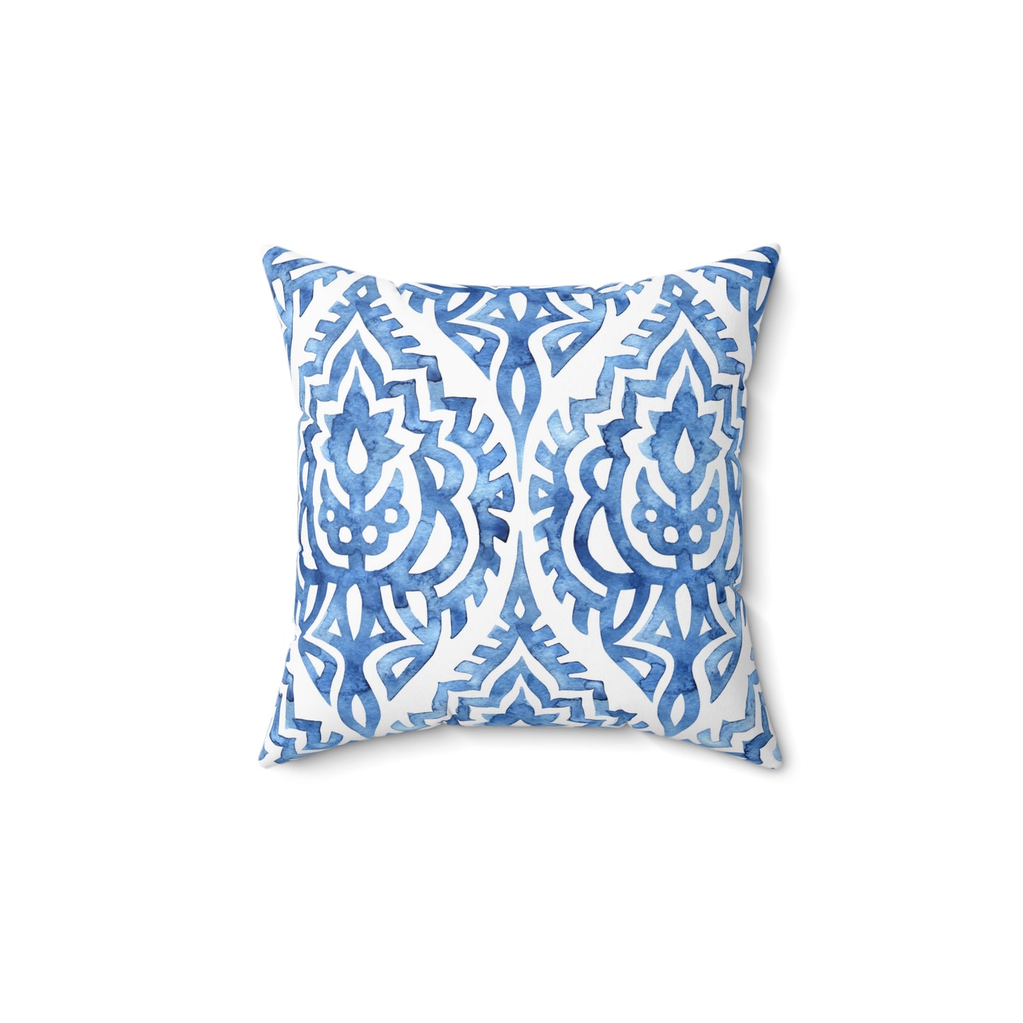 Boho Blue Decorative Pillow, Cozy Home Decor, Modern Accent Cushion, Gift for Her, Living Room Throw Pillow