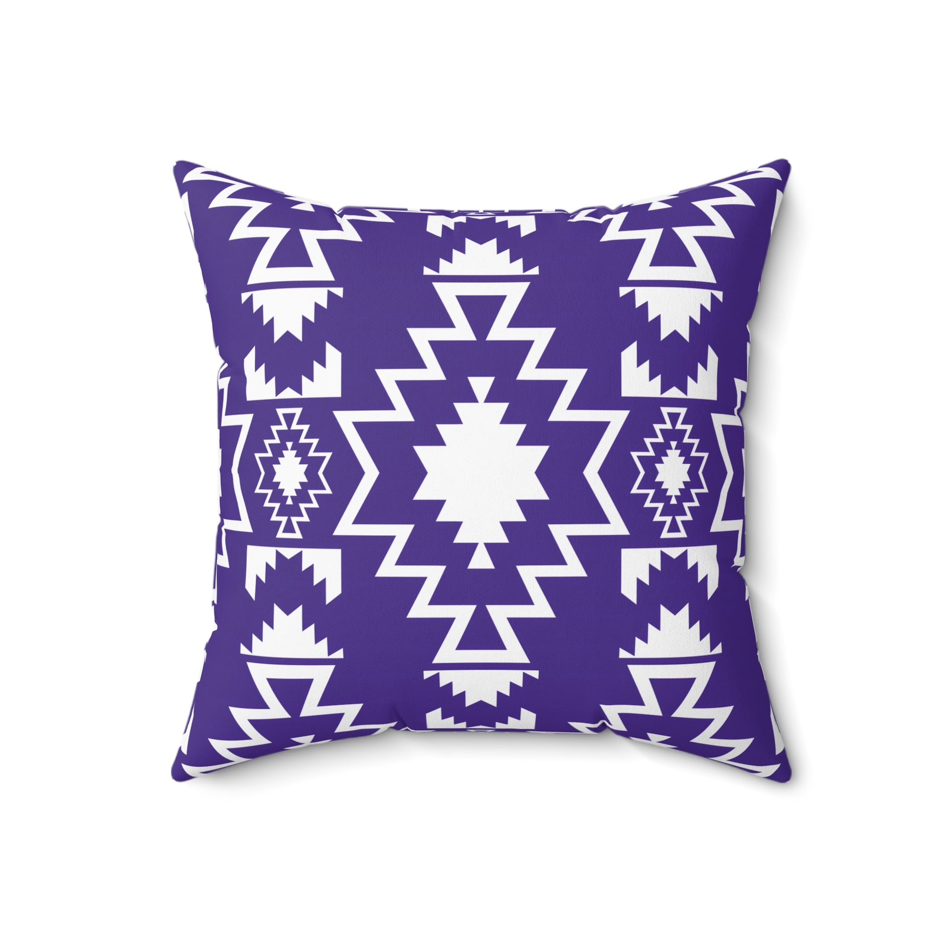 Geometric Purple and White Patterned Pillow, Cozy Decorative Cushion, Living Room Decor, Boho Chic Home Accent, Modern Tribal Pillow - LOLA VEGAS ART