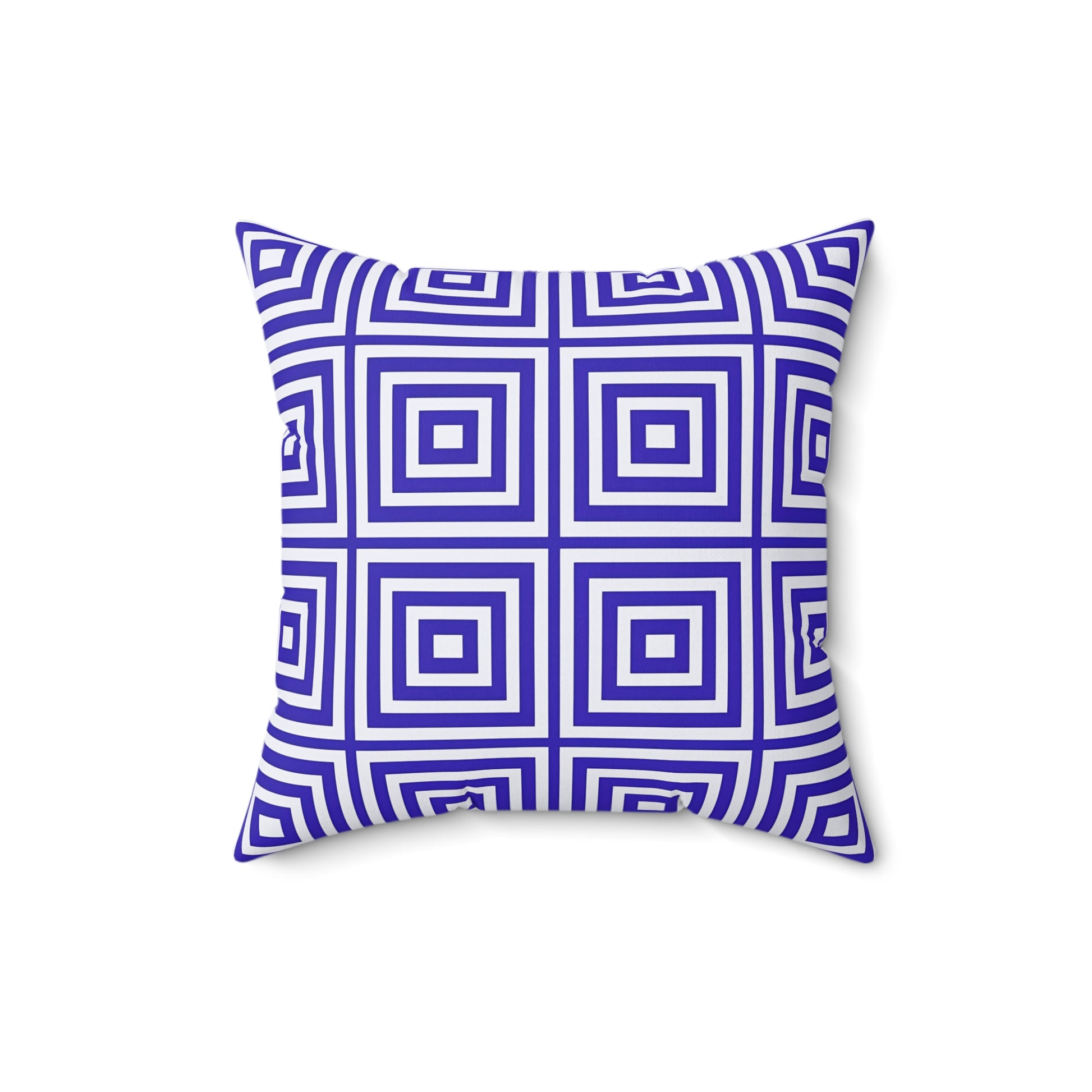 Blue Modern Geometric Pillow, Stylish Home Decor, Unique Gift, Living Room Accent, Couch Pillow, Throw Pillow - LOLA VEGAS ART