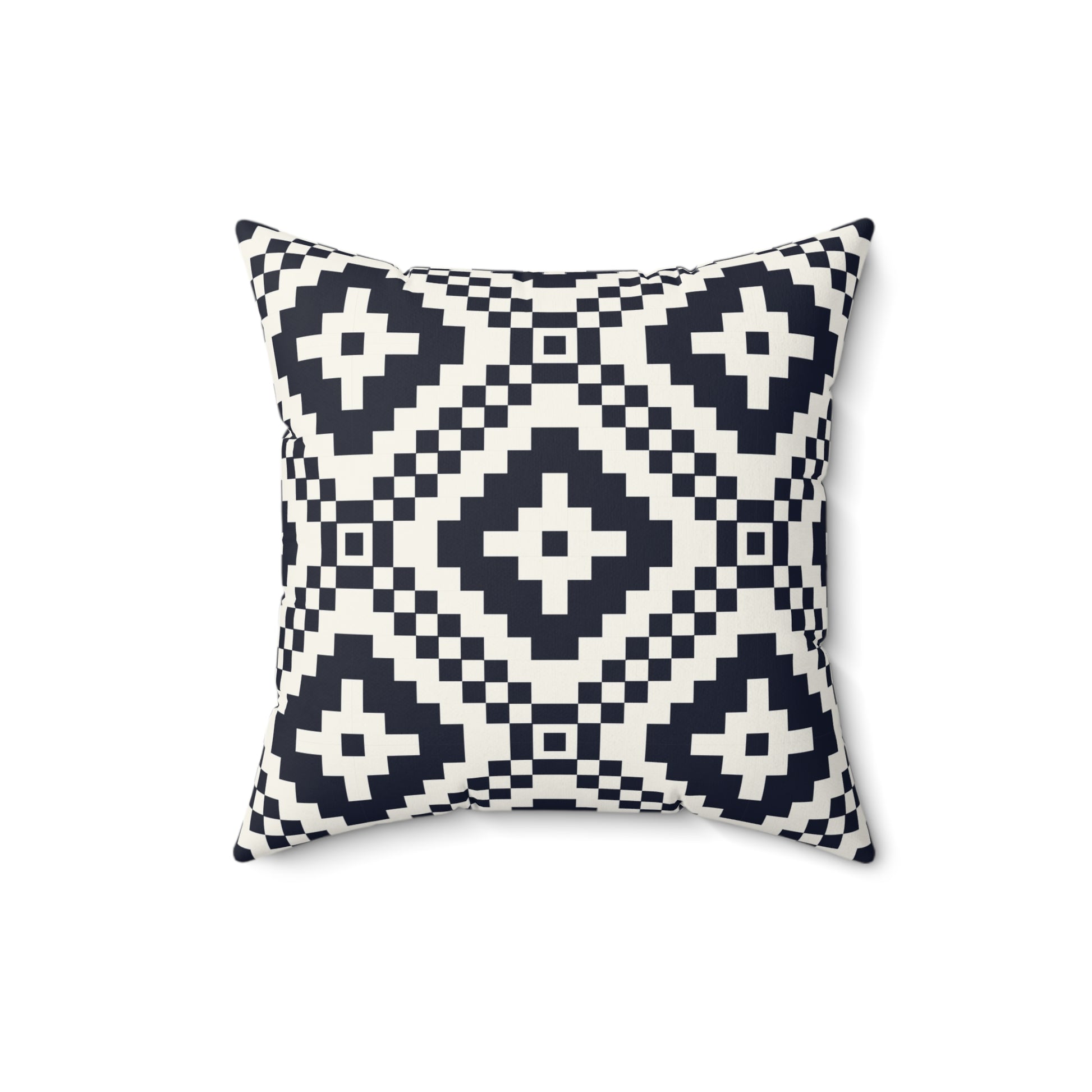 Geometric Black and White Pillow, Modern Home Decor, Boho Cushion, Gift for Housewarming, Dorm Room Accessory, Cozy Living Room - LOLA VEGAS ART