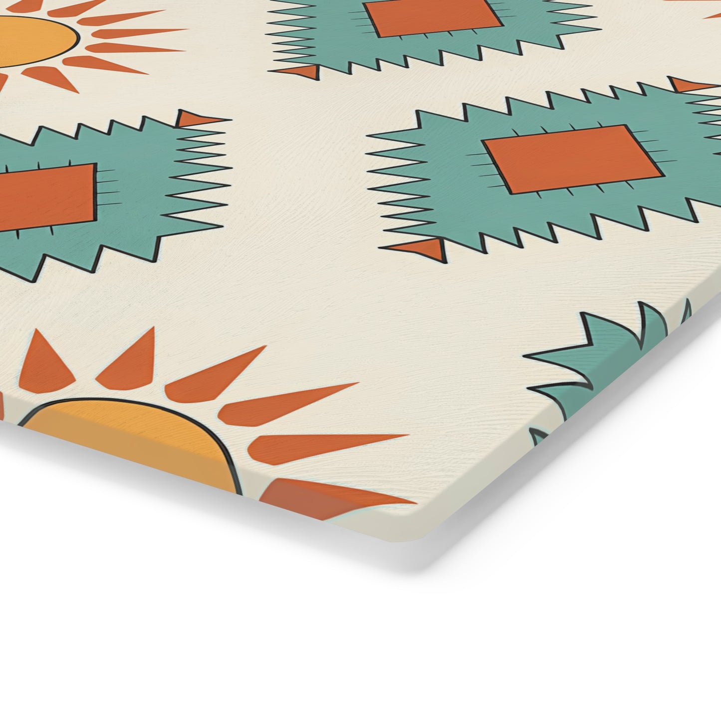 Southwestern Cutting Board with Geometric Pattern, Perfect for Entertaining, Kitchen Decor, Gift for Foodies, Housewarming, Boho Style - LOLA VEGAS ART