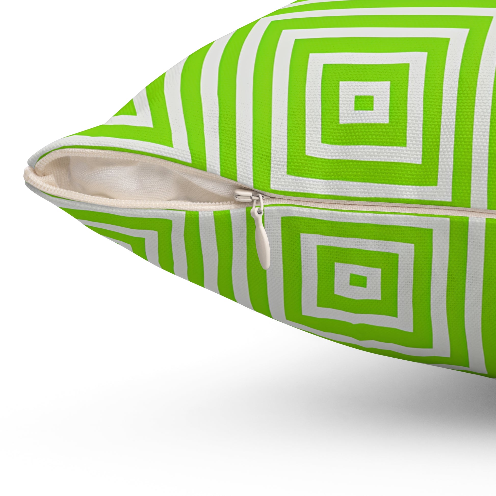 Bright Geometric Square Throw Pillow, Modern Home Decor, Couch Accent Cushion, Gift for Friends, Spring Decor - LOLA VEGAS ART