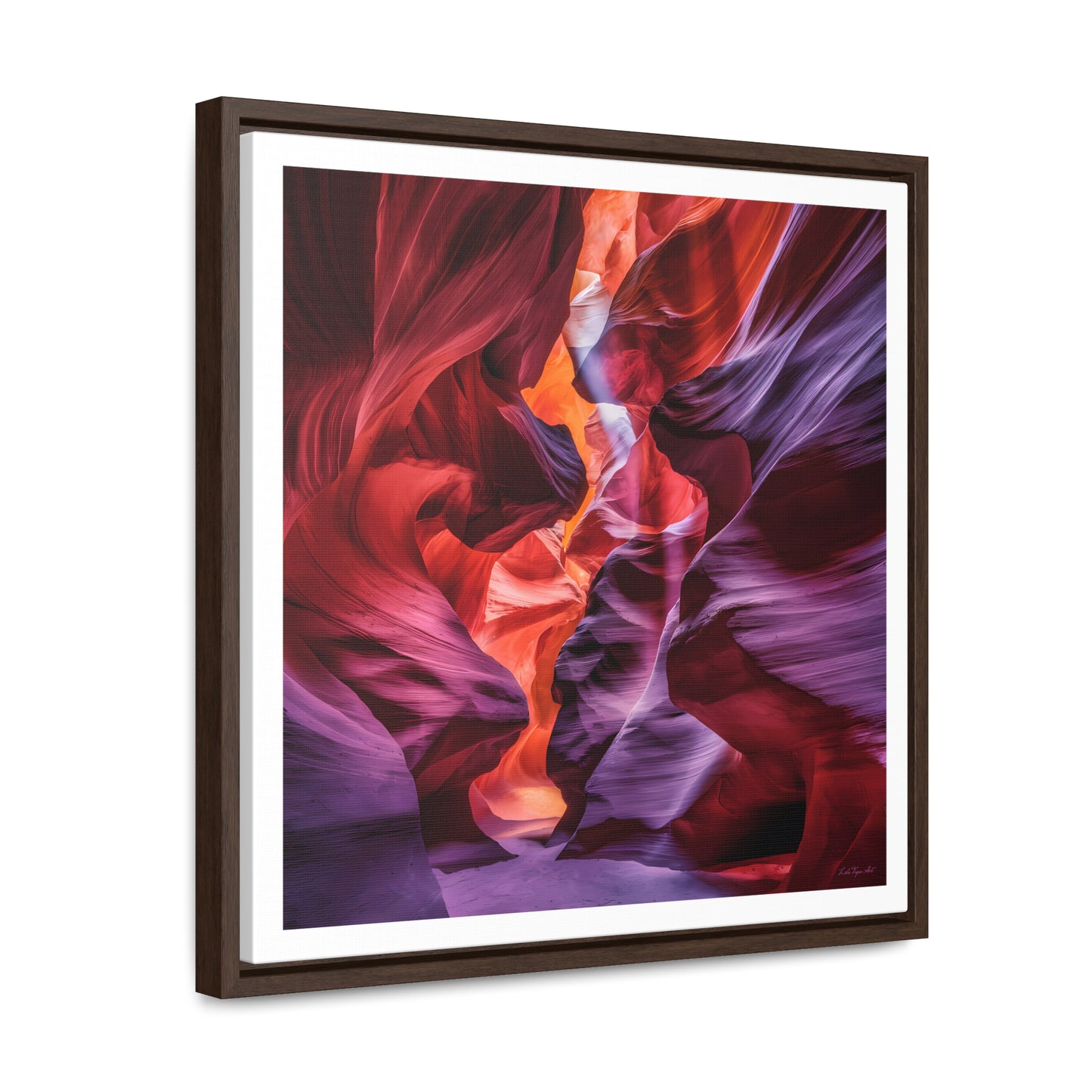 Antelope Canyon Square Frame Canvas, Southwest Navajo Wall Art, Arizona Desert Photography Decor, Gallery Canvas Wraps, Home Office Decor, - LOLA VEGAS ART