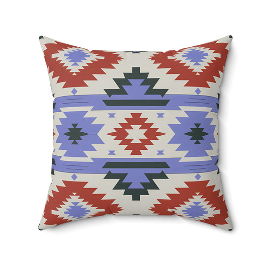 Bohemian Aztec Pattern Pillow, Accent Cushion for Living Room, Tribal Home Decor, Gift for Housewarming, Cozy Boho Vibe, Colorful Sofa - LOLA VEGAS ART