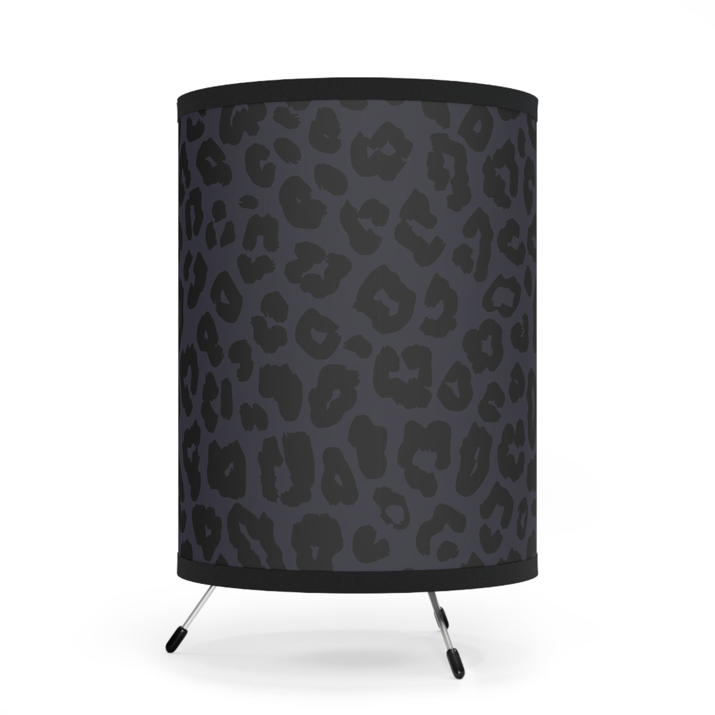 Table Lamp, Black Leopard Print Tripod Lamp, Hollywood Regency Home Decor, US/CA Plug, Glamorous Night Light, Dramatic Reading Lamp, - LOLA VEGAS ART