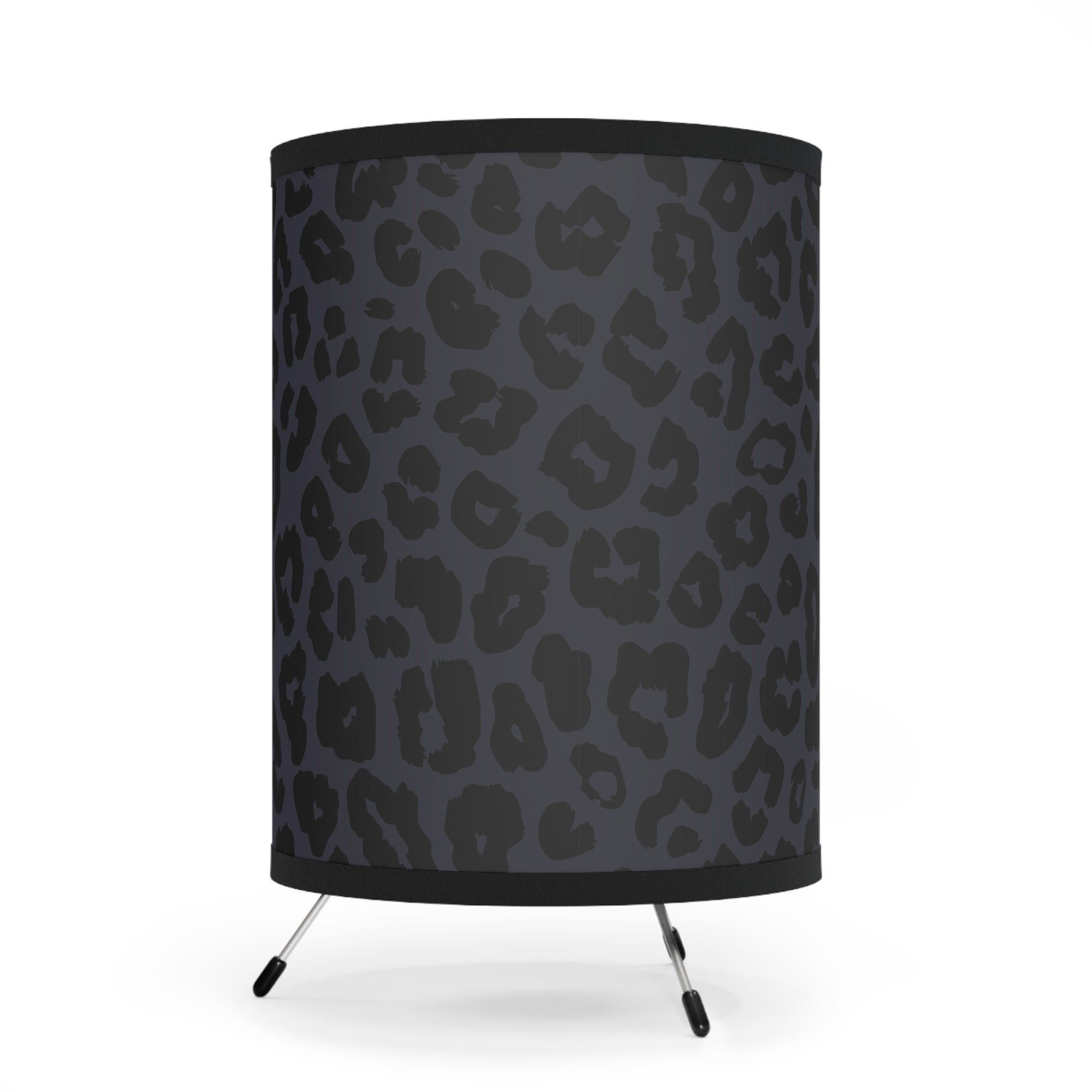 Table Lamp, Black Leopard Print Tripod Lamp, Hollywood Regency Home Decor, US/CA Plug, Glamorous Night Light, Dramatic Reading Lamp, - LOLA VEGAS ART