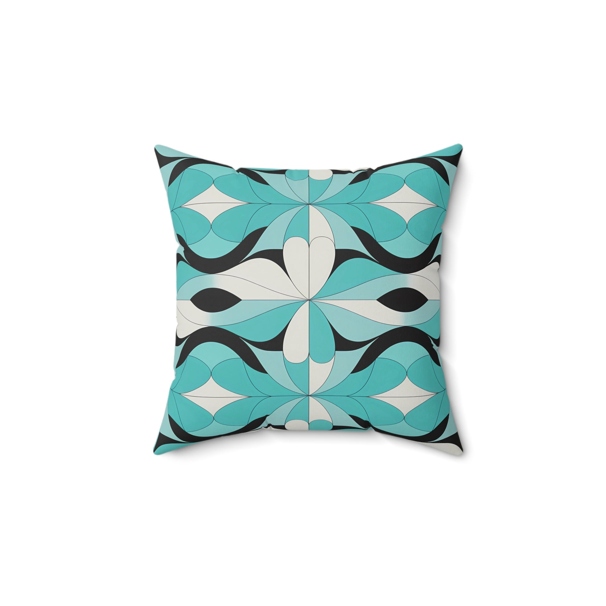 Turquoise Bohemian Chic Decorative Pillow | Modern Home Decor, Throw Pillow for Couch, Art Cushion, Gift for Her, Stylish Accent Cushion - LOLA VEGAS ART
