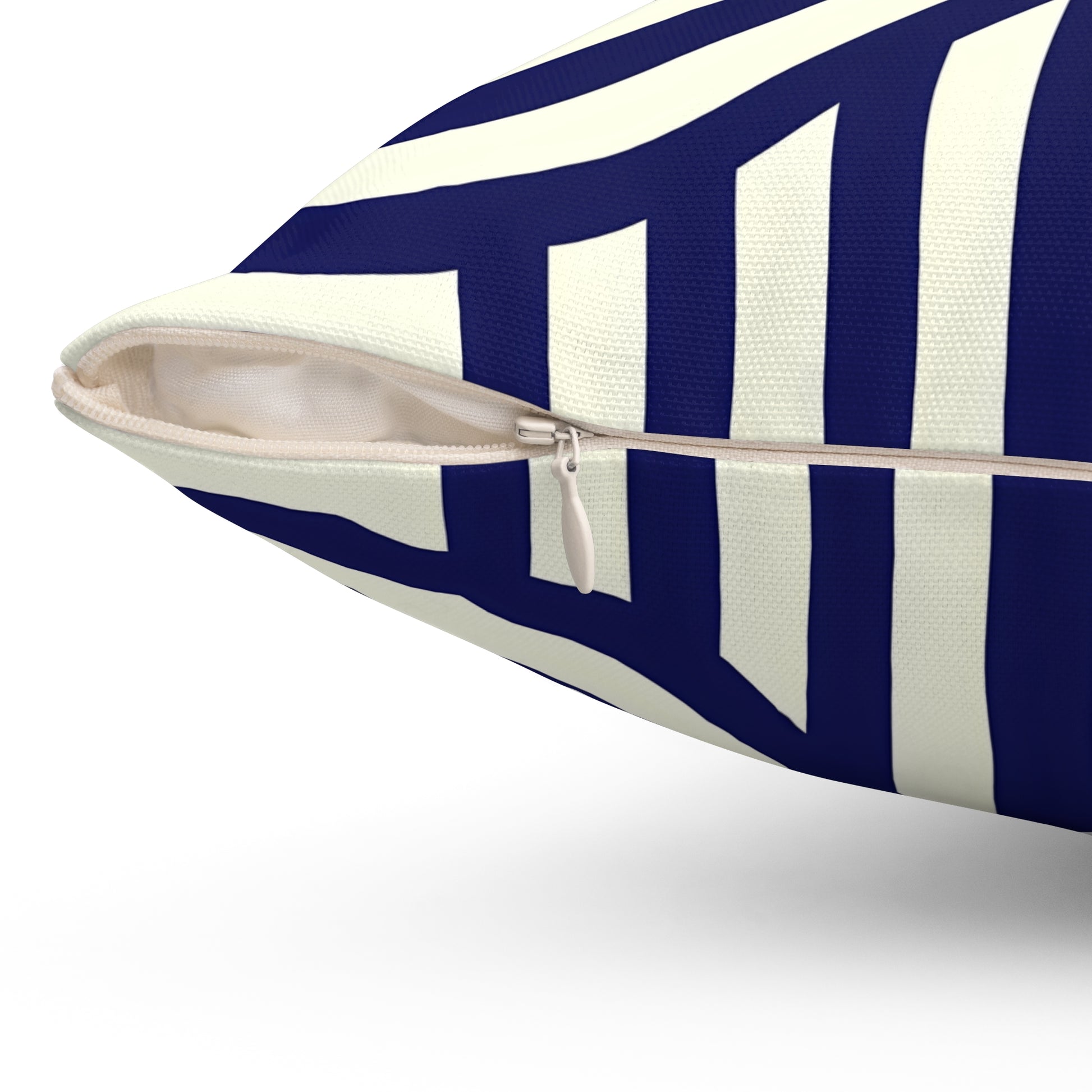 Stylish Geometric Accent Pillow, Modern Home Decor Cushion, Navy Striped Throw Pillow, Pillow for Living Room, Gift for Housewarming - LOLA VEGAS ART