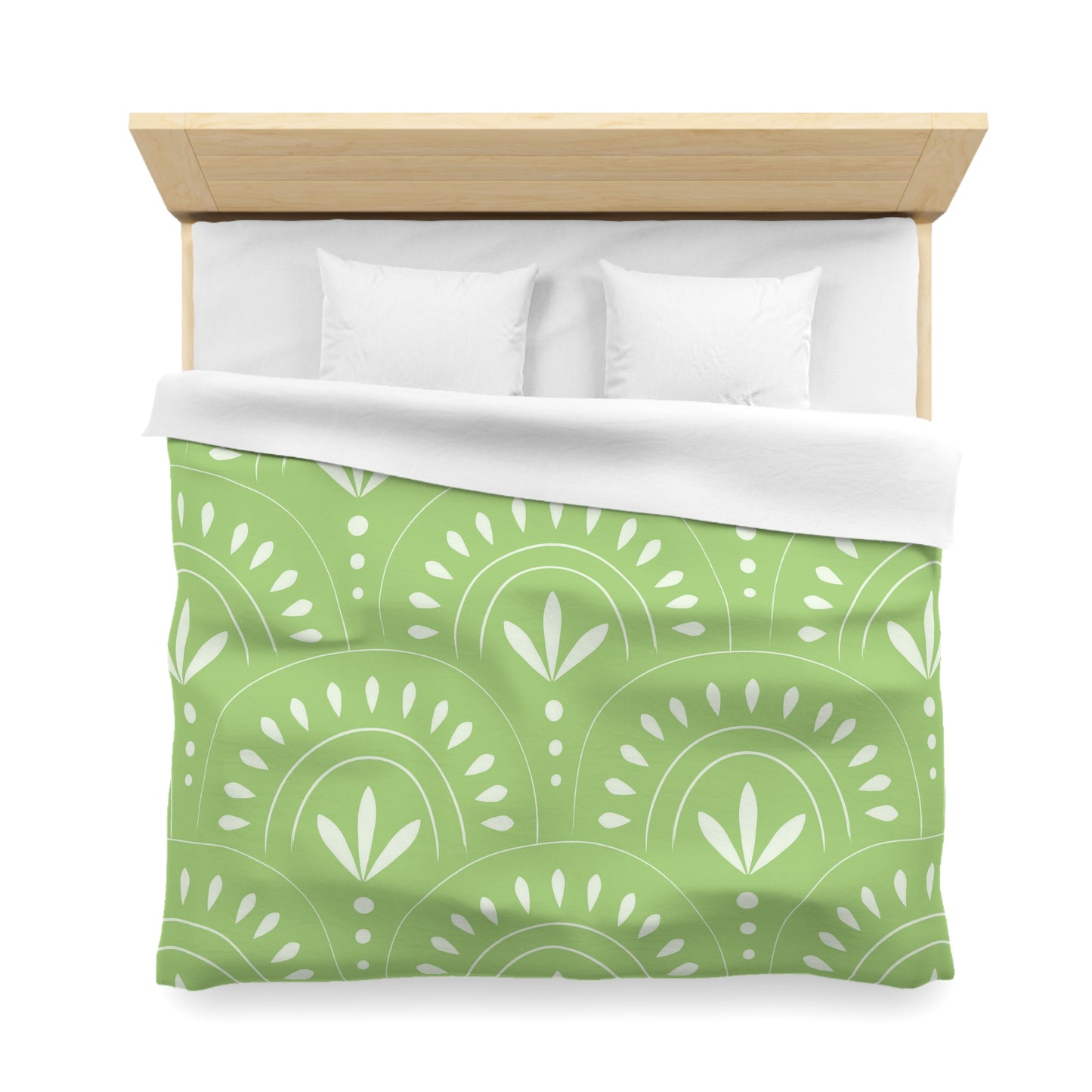 Botanical Pattern Microfiber Duvet Cover Set | Eco-Friendly Bedding for Cozy Bedrooms, Gift for Home Decor Lovers, Spring Refresh - LOLA VEGAS ART