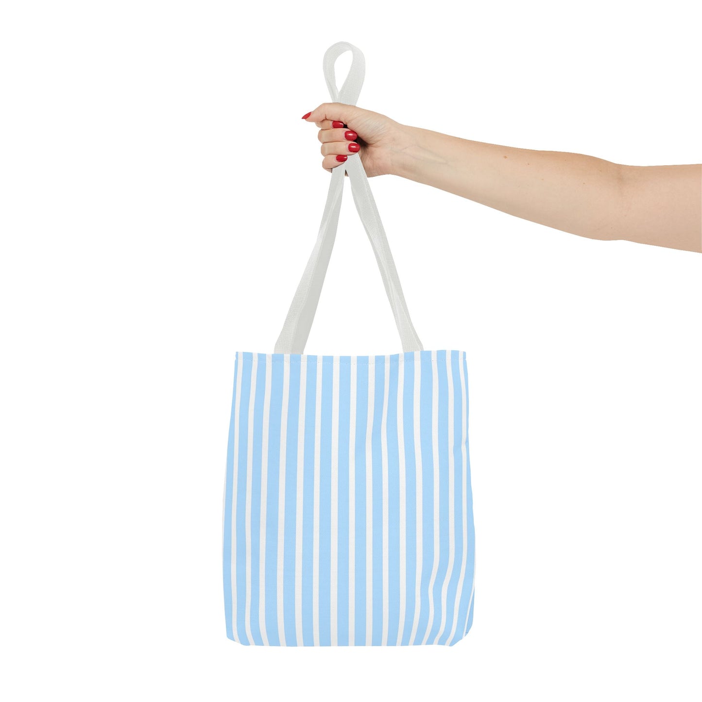 Chic Blue Striped Tote Bag, Casual Shopping Bag, Beach Tote, Eco-Friendly Handbag, Summer Style Accessory, Travel Essentials