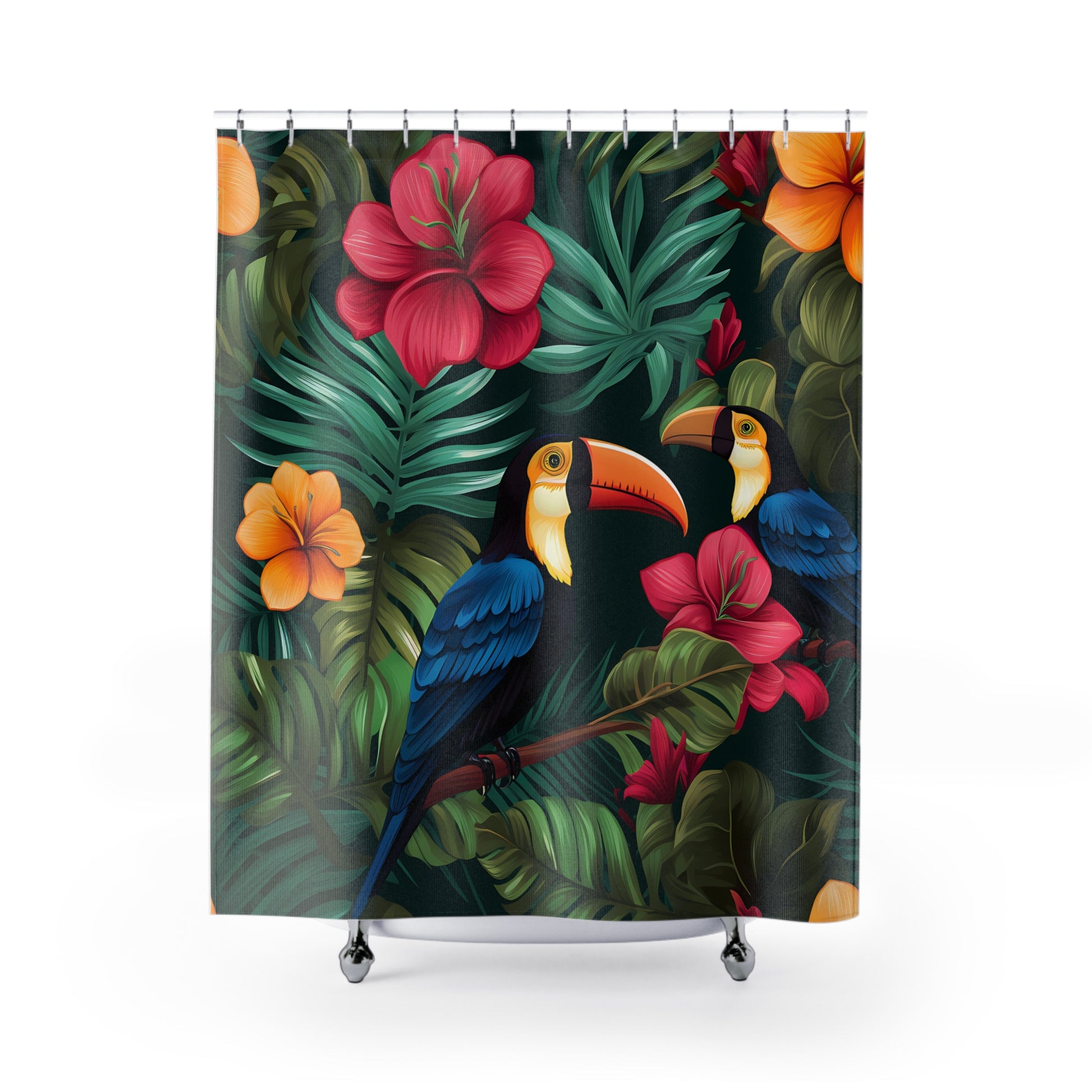Tropical Paradise Shower Curtain - Enhance Your Bathroom with Vibrant Tropical Décor, Perfect for Nature Lovers, Gifts for Home Decor, - LOLA VEGAS ART