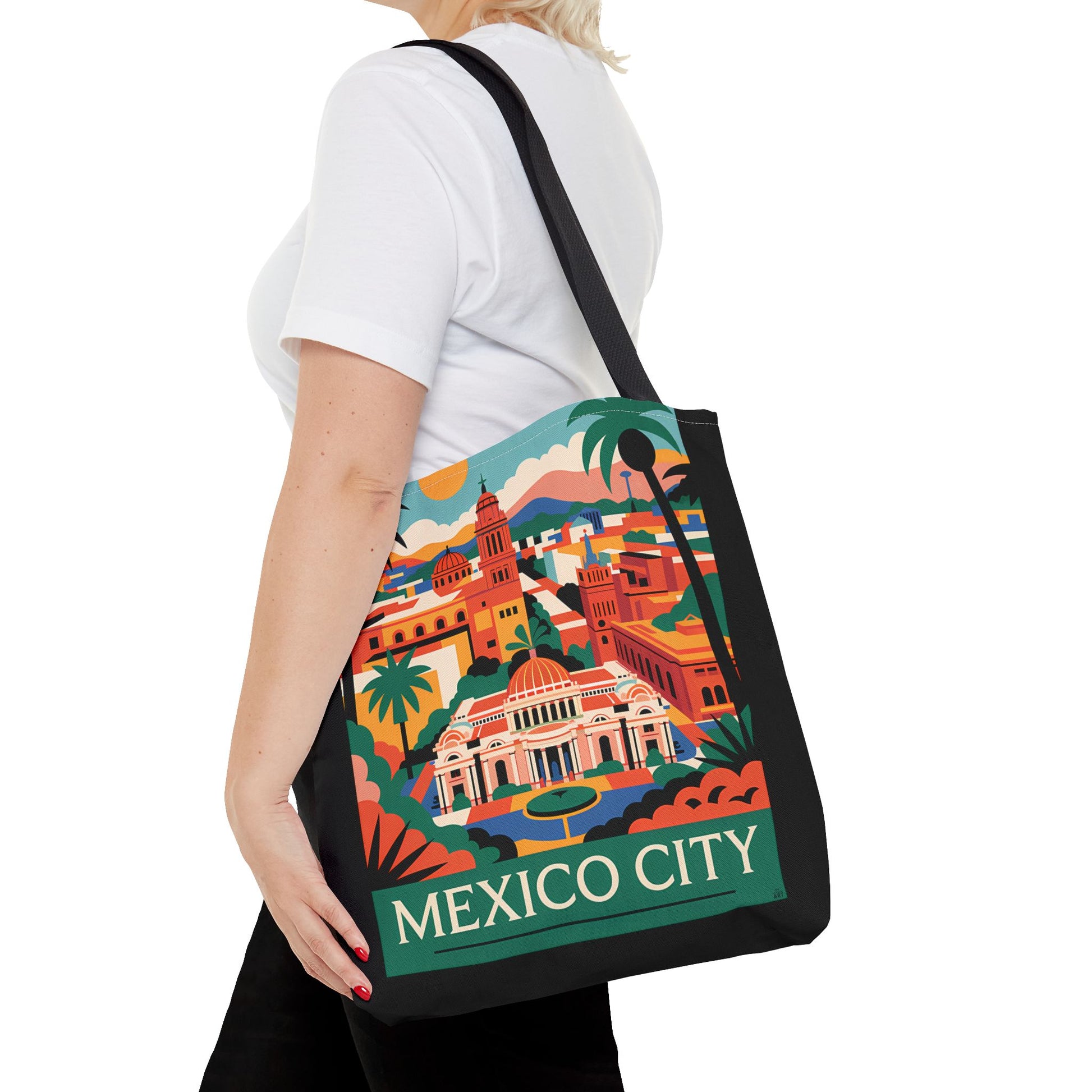 Vibrant Mexico City Tote Bag - Perfect for Travel, Beach, Shopping, Mother's Day, eco-friendly design, casual accessory - LOLA VEGAS ART