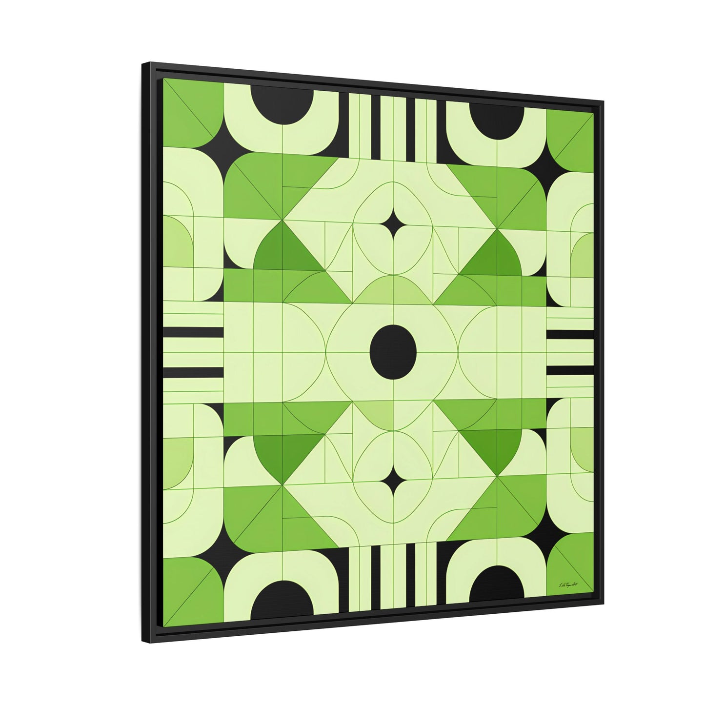Abstract Green Geometric Art Print, Modern Framed Wall Art, Home Decor, Green Wall Art, Gift for Art Lovers, Minimalist Art - LOLA VEGAS ART
