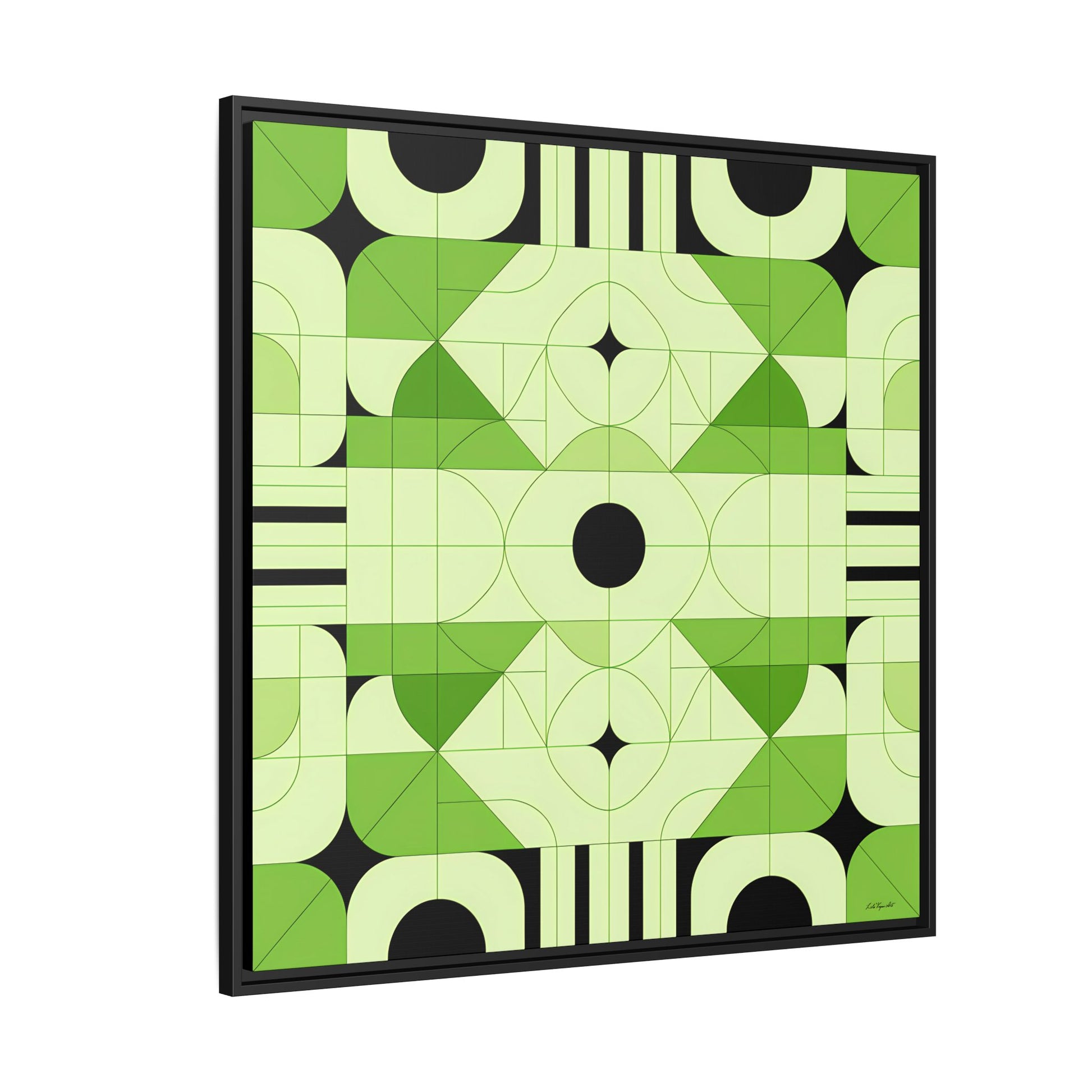 Abstract Green Geometric Art Print, Modern Framed Wall Art, Home Decor, Green Wall Art, Gift for Art Lovers, Minimalist Art - LOLA VEGAS ART