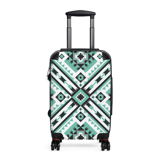 Geometric Travel Suitcase - Stylish Luggage for Adventure Seekers, Unique Patterned Carry-On, Trendy Travel Gear, Vacation Accessory, - LOLA VEGAS ART