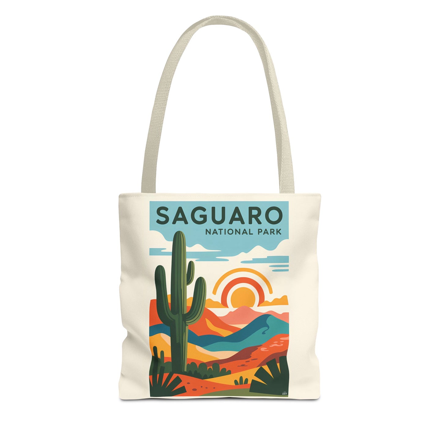 Saguaro National Park Tote Bag, Eco-Friendly Shopping Bag, Cactus Design, Nature Lover Gift, Hiking Bag, Travel Accessory - LOLA VEGAS ART