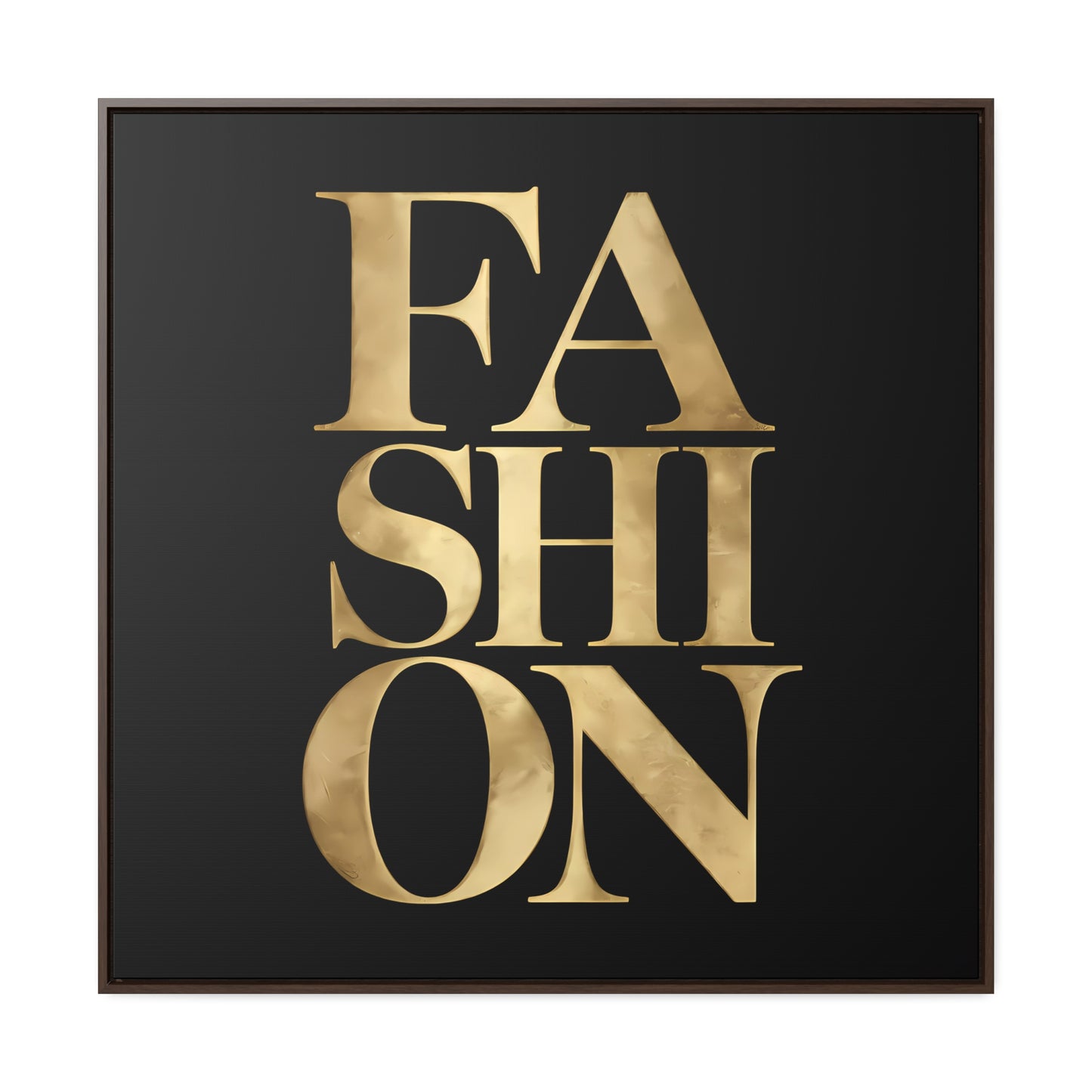 Fashion Wall Art, Stylish Gallery Canvas Wraps, Square Frame, Home Decor, Gift for Fashionistas, Glamorous Black and Gold Wall Hanging - LOLA VEGAS ART