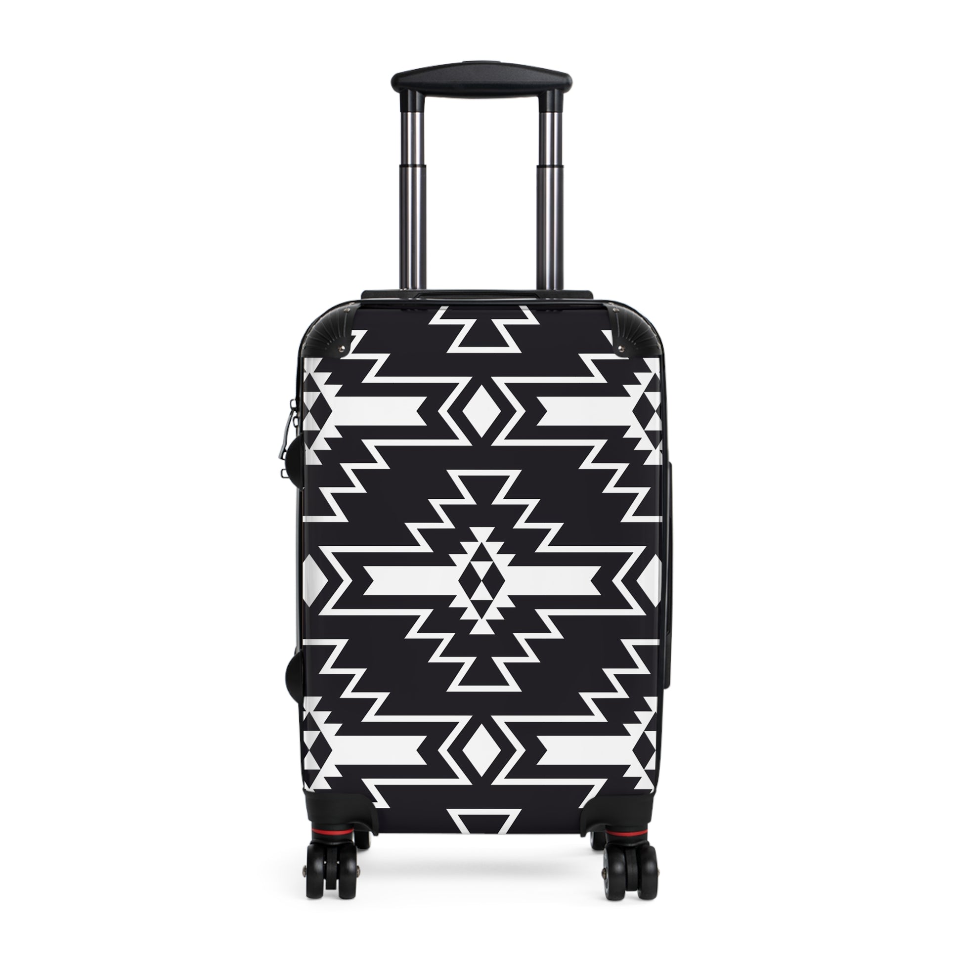 Stylish Suitcase with Tribal Black and White Design, Travel Luggage, Custom Carry-On, Unique Gift for Adventurers, Vacation Essentials, - LOLA VEGAS ART