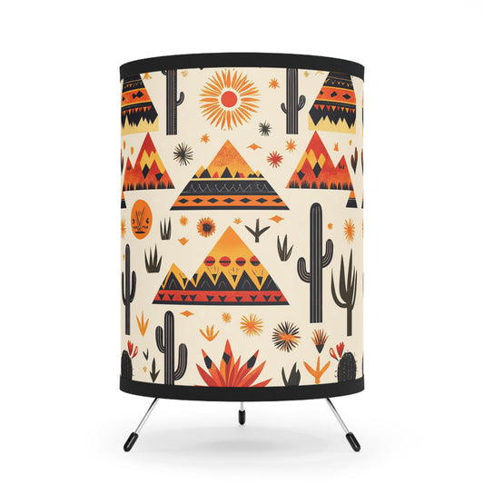 Southwestern Style Tripod Lamp, Table Lamp, Boho Decor, Unique Lighting, Home Accent, Gift for Him/Her, Cozy Atmosphere - LOLA VEGAS ART