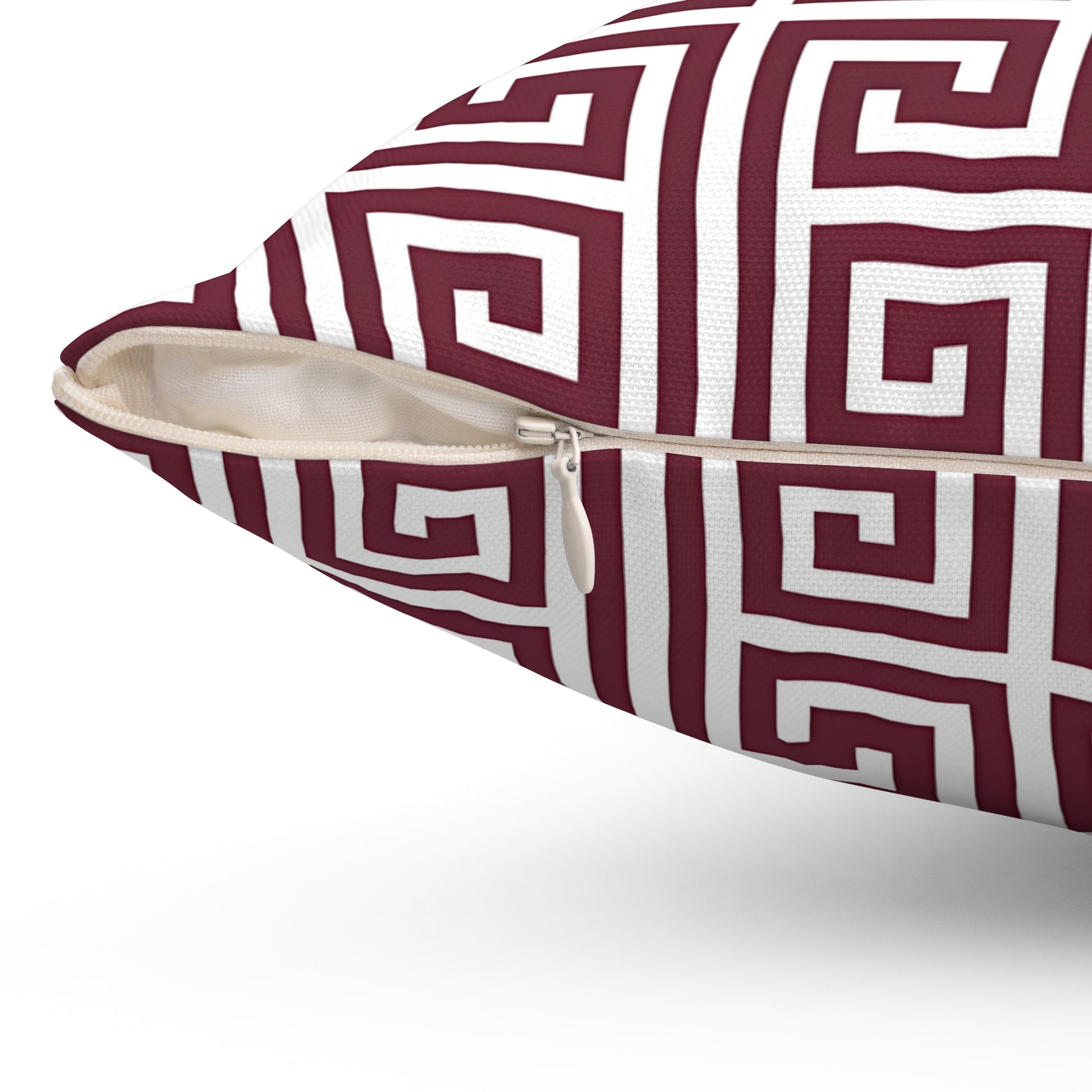 Burgundy Stylish Geometric Throw Pillow for Cozy Living Spaces, Home Decor, Couch Cushion, Modern Accent Pillow, Gift Idea - LOLA VEGAS ART