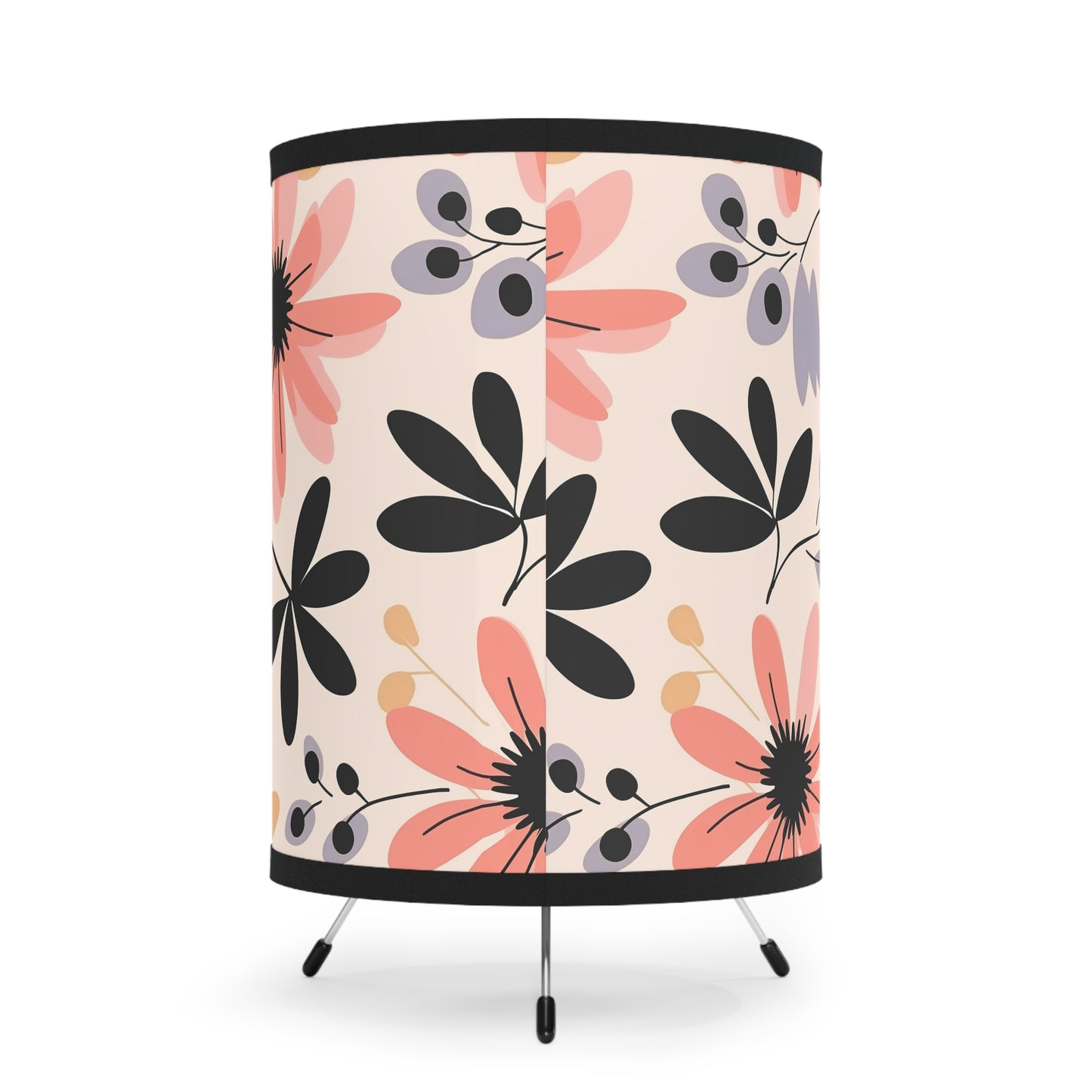 Flower Power Tripod Lamp, Floral Lighting Fixture, Boho Home Decor, Gifts for Plant Lovers, Modern Interior Design