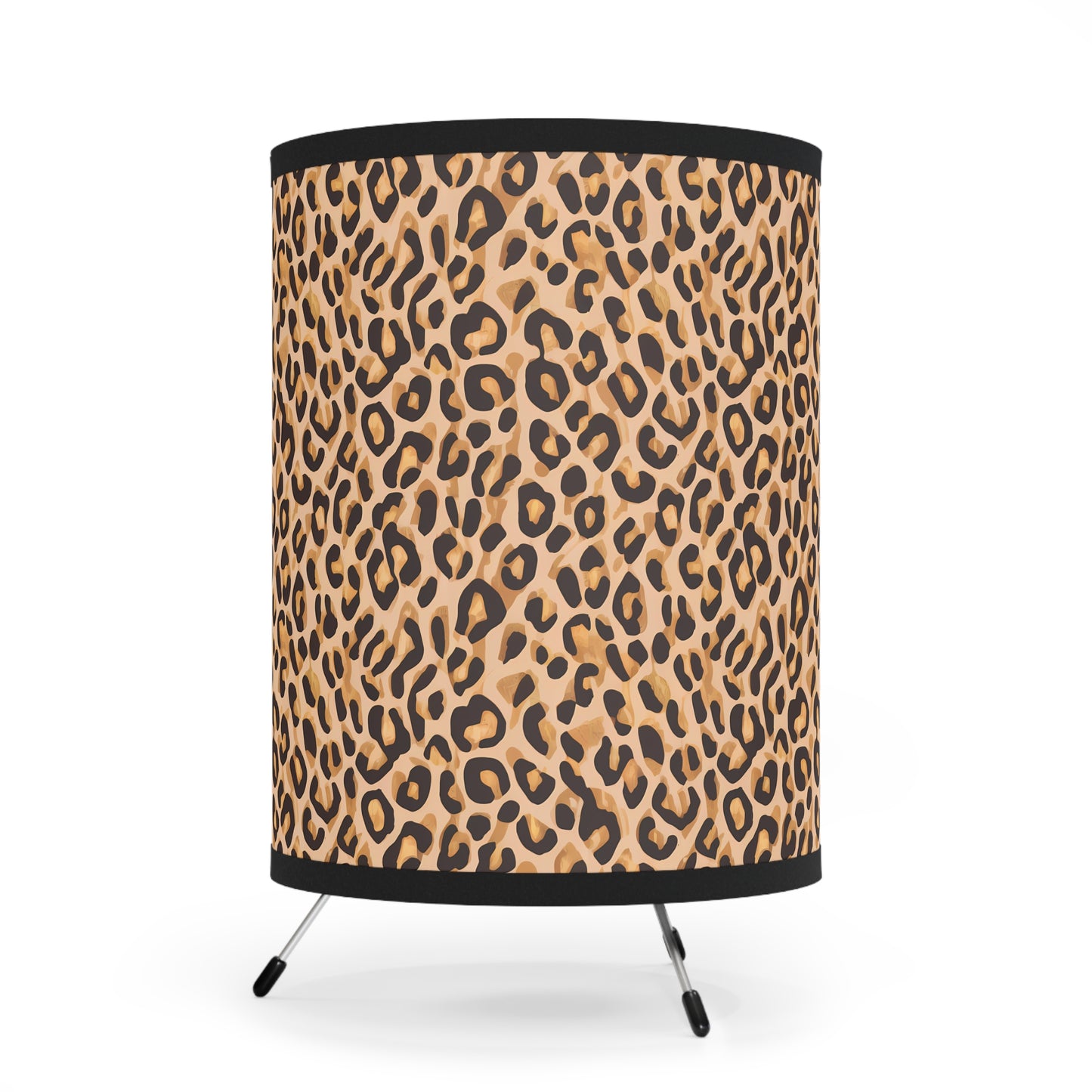 Table Lamp, Leopard Print Tripod Lamp for Retro Glamorous Hollywood Regency Home Decor, US\CA Plug - LOLA VEGAS ART