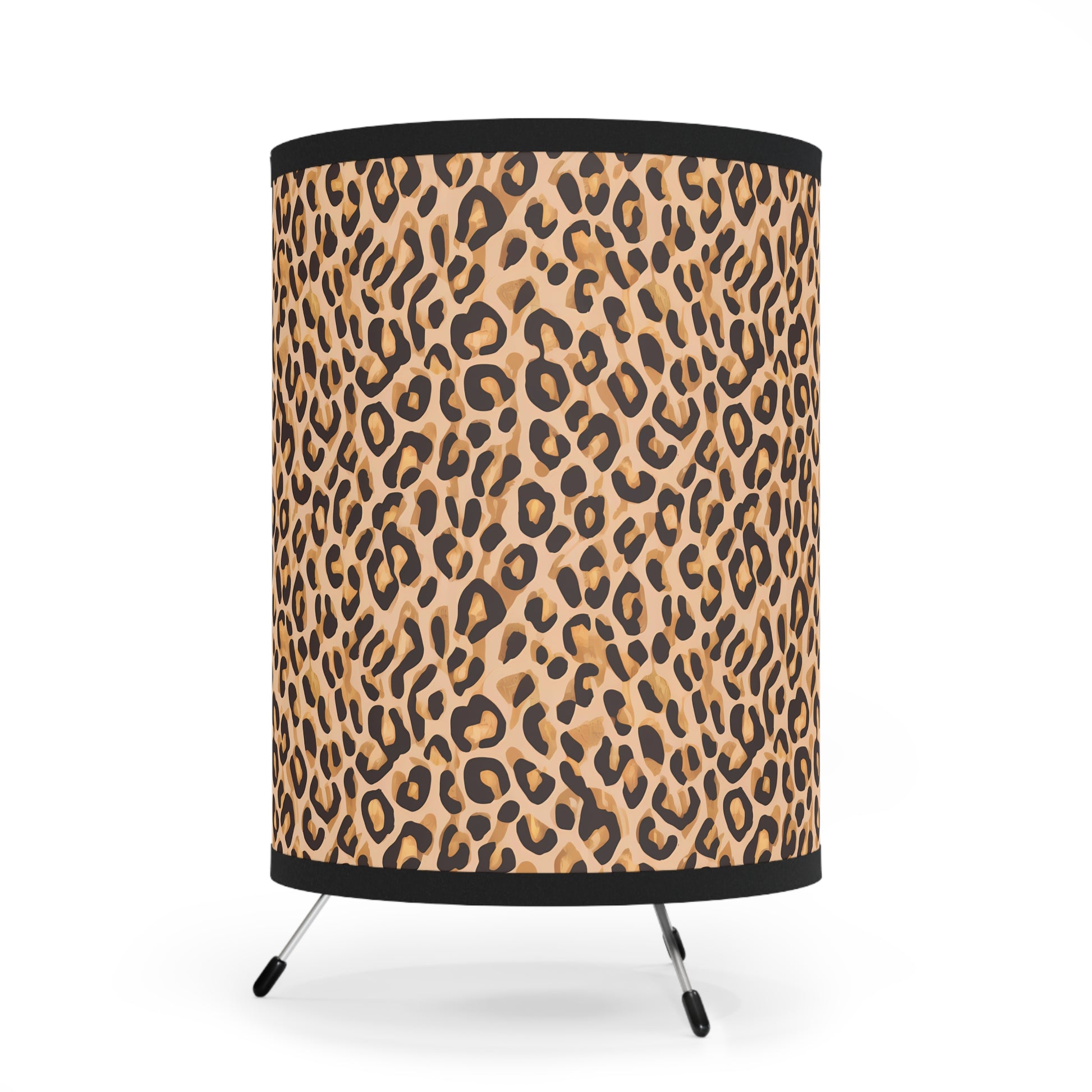 Table Lamp, Leopard Print Tripod Lamp for Retro Glamorous Hollywood Regency Home Decor, US\CA Plug - LOLA VEGAS ART